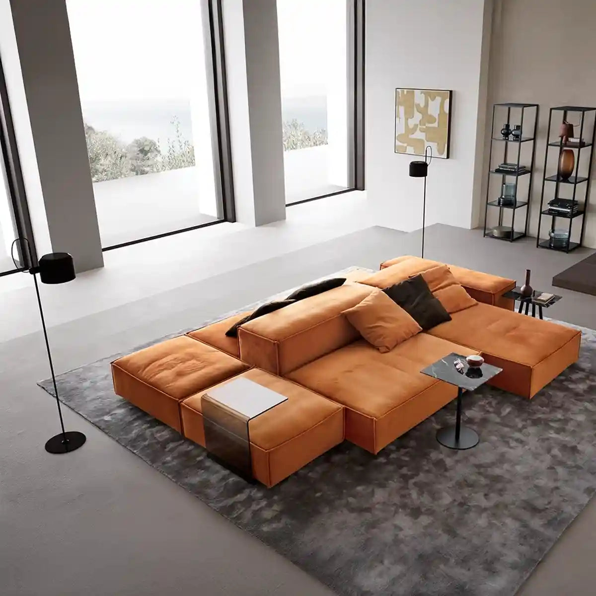 Compozitie Puzzle – living modular creativ, configurabil și modern
