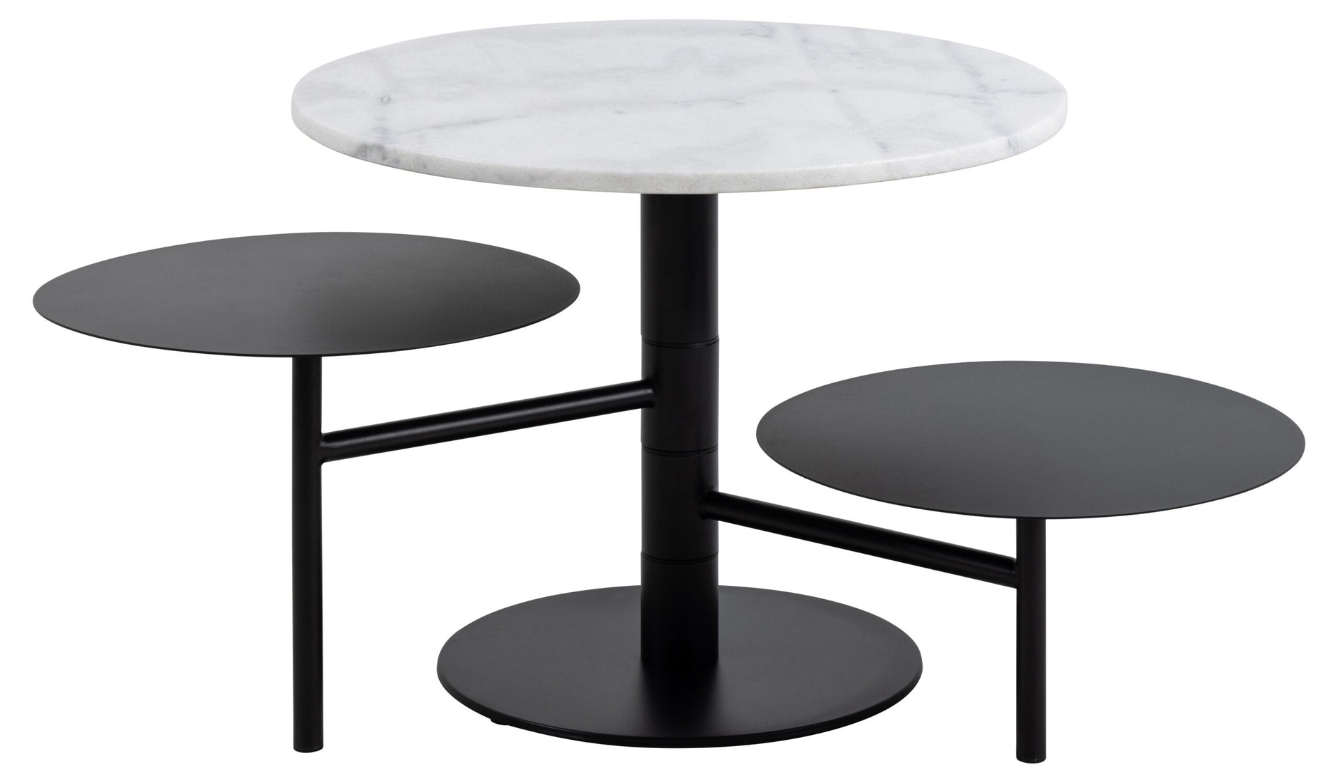 SET MASĂ DE CAFEA ROTUNDĂ LAHTI ALB