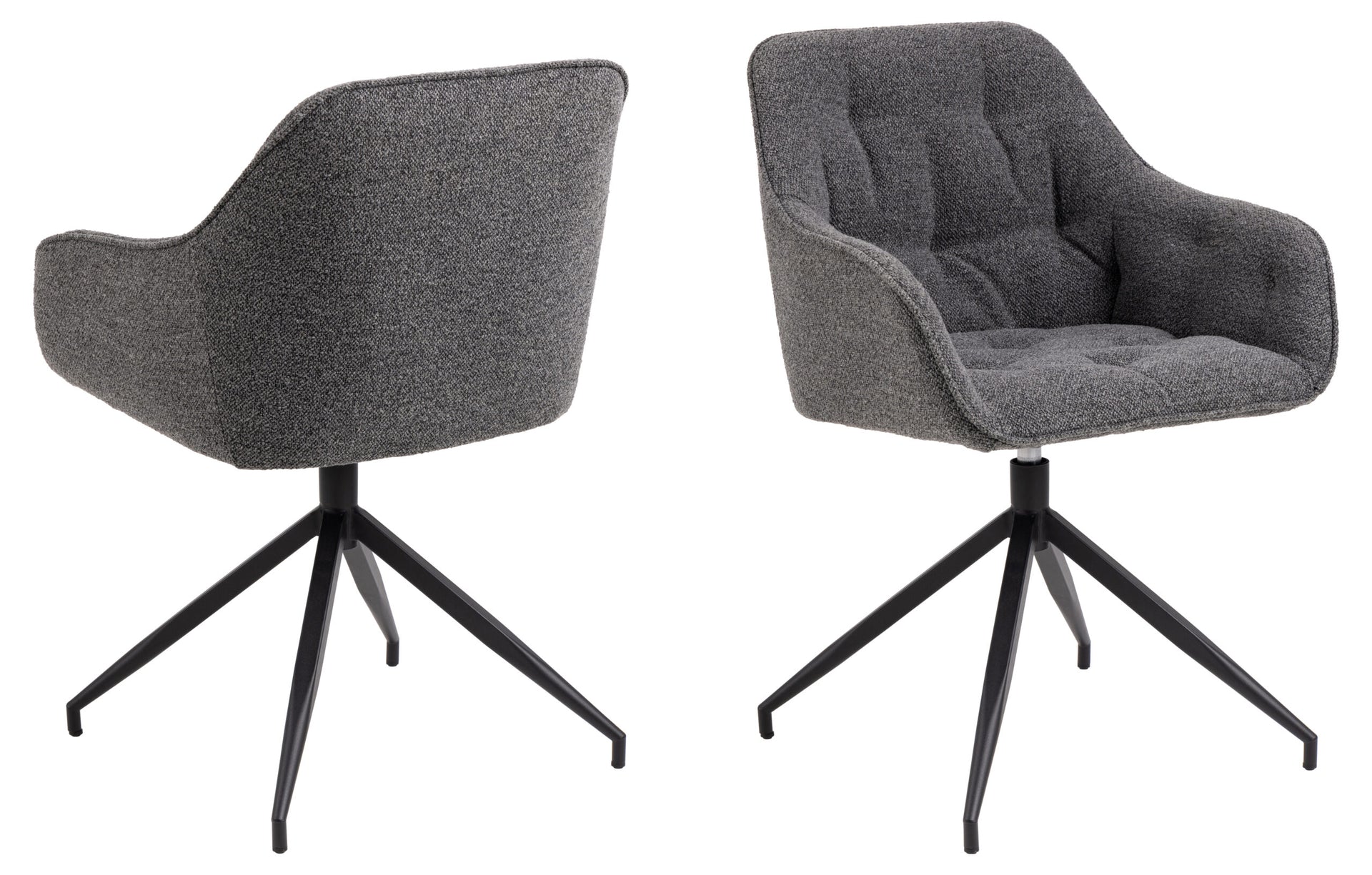 SCAUN DE DINING BROOKE CU COTIERĂ NEGRU