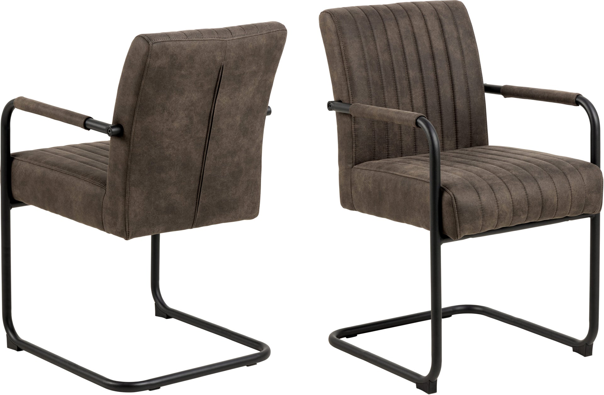 SCAUN DE DINING ADELE CU COTIERĂ NEGRU