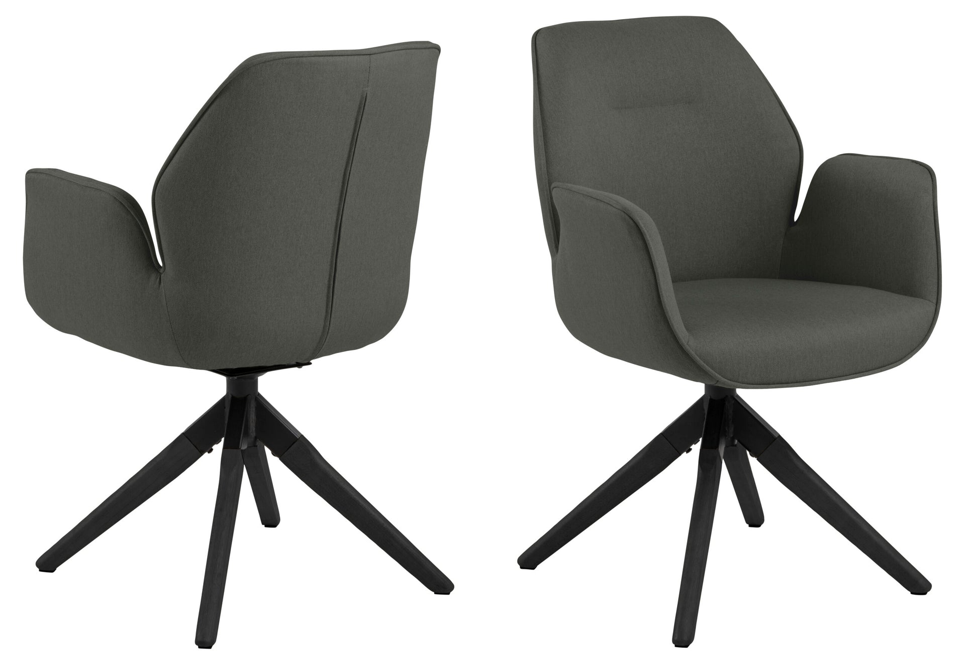 SCAUN DE DINING AURA CU COTIERĂ GRI ÎNCHIS