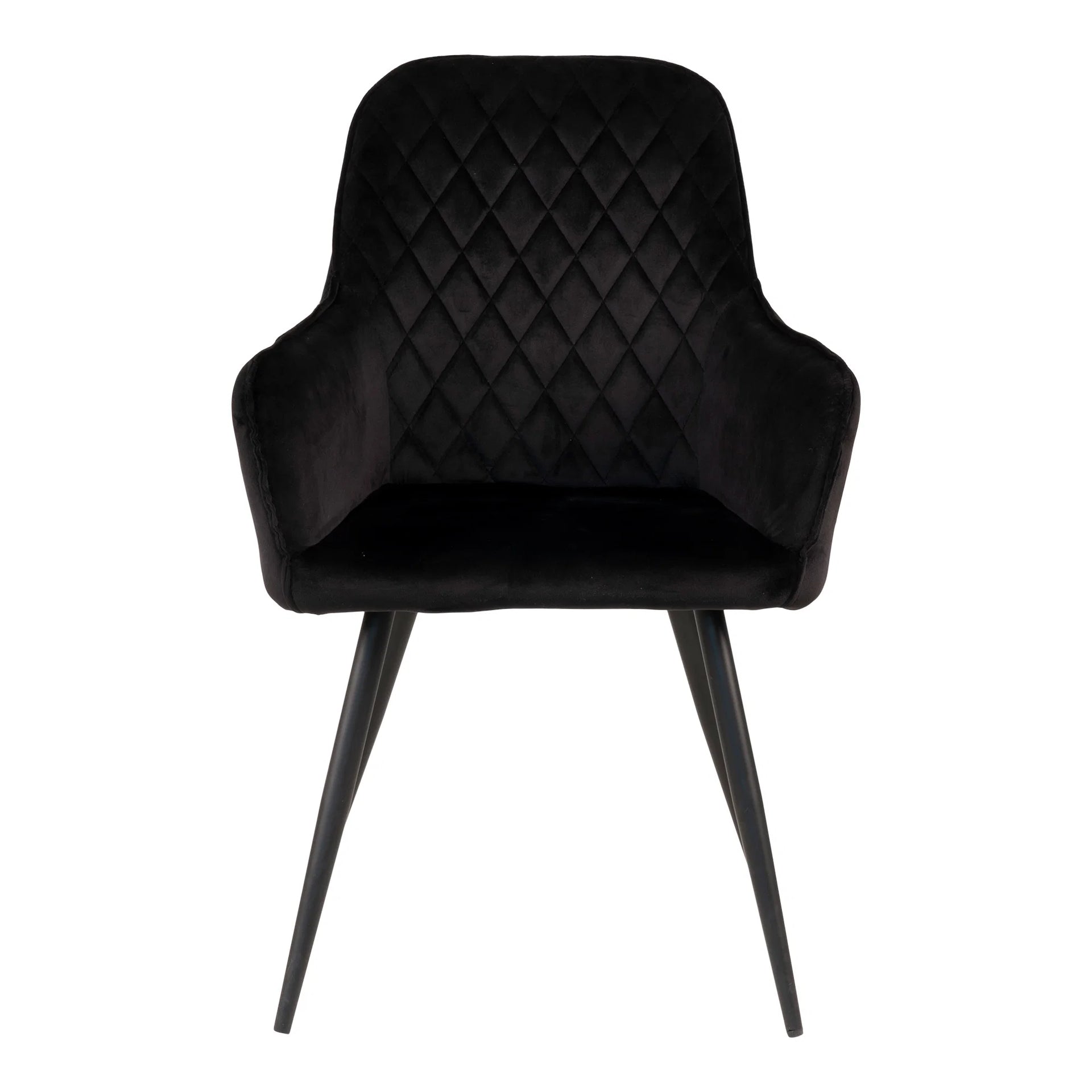 Scaunul de masă Harbo - Velvet, Steel - Black