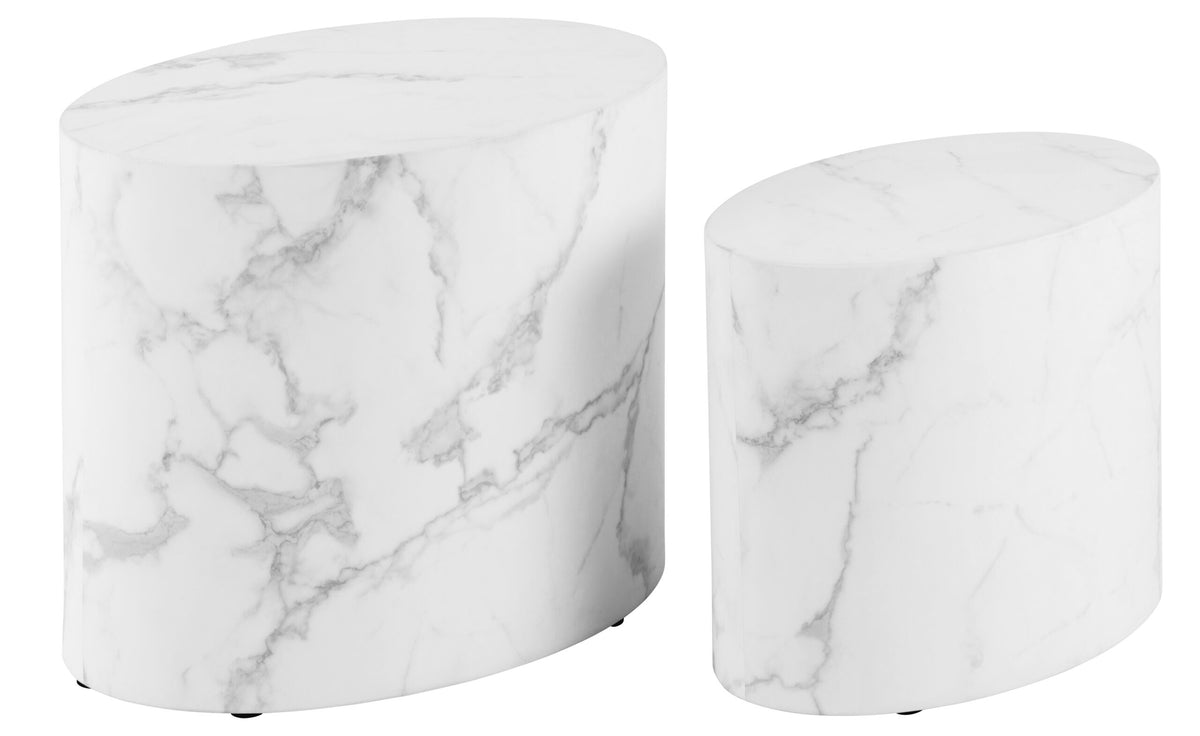 SET MASUTA DE CAFEA OVALA MICE ALB