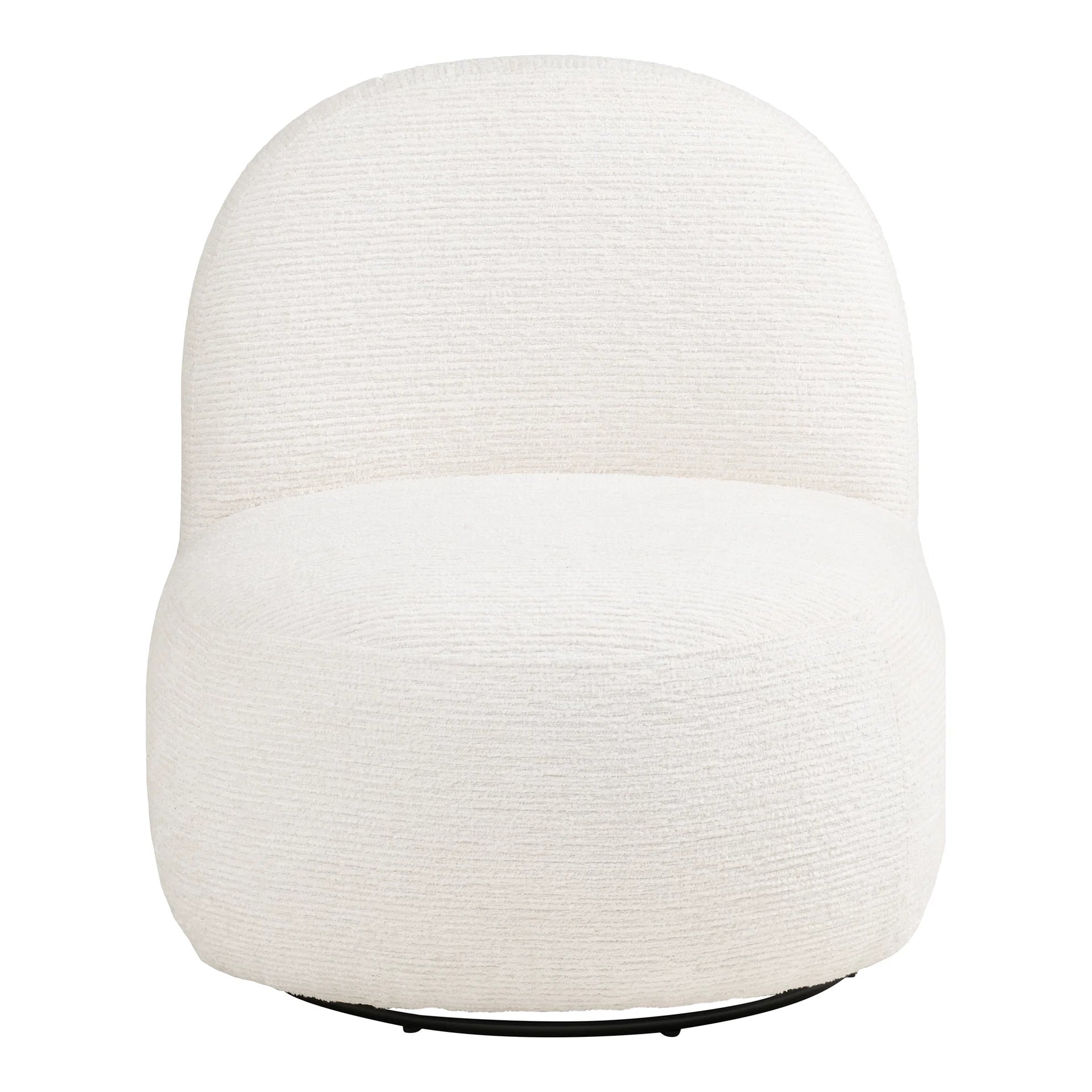 Scaun Milo Lounge - Metal, Poliester, Plywood, Foam - Off-White
