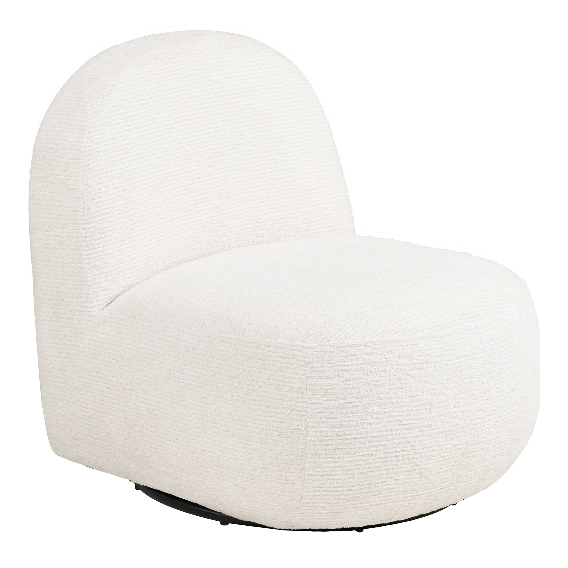 Scaun Milo Lounge - Metal, Poliester, Plywood, Foam - Off-White