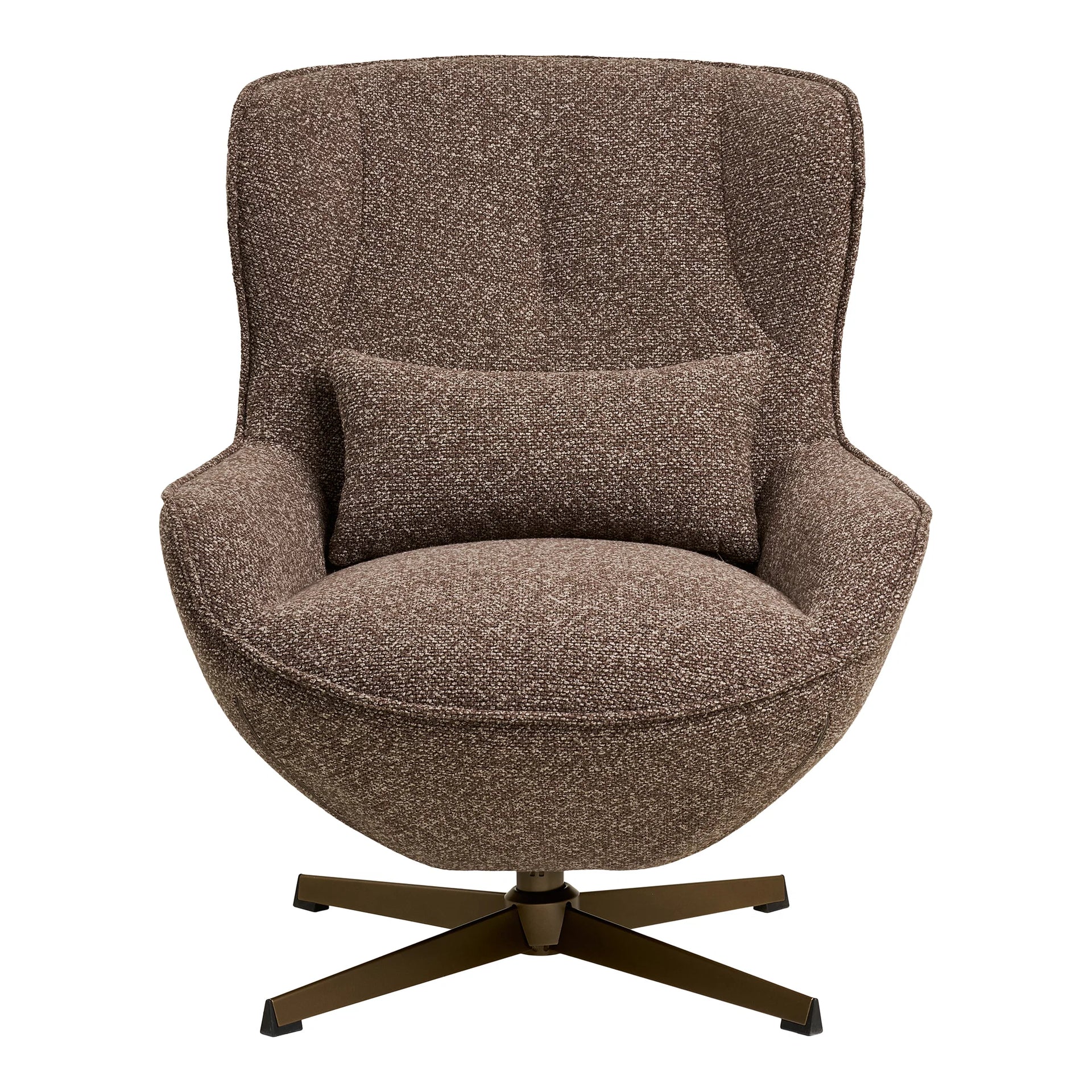 Scaun Blenheim Lounge cu pivot - poliester, spumă, placaj - maro