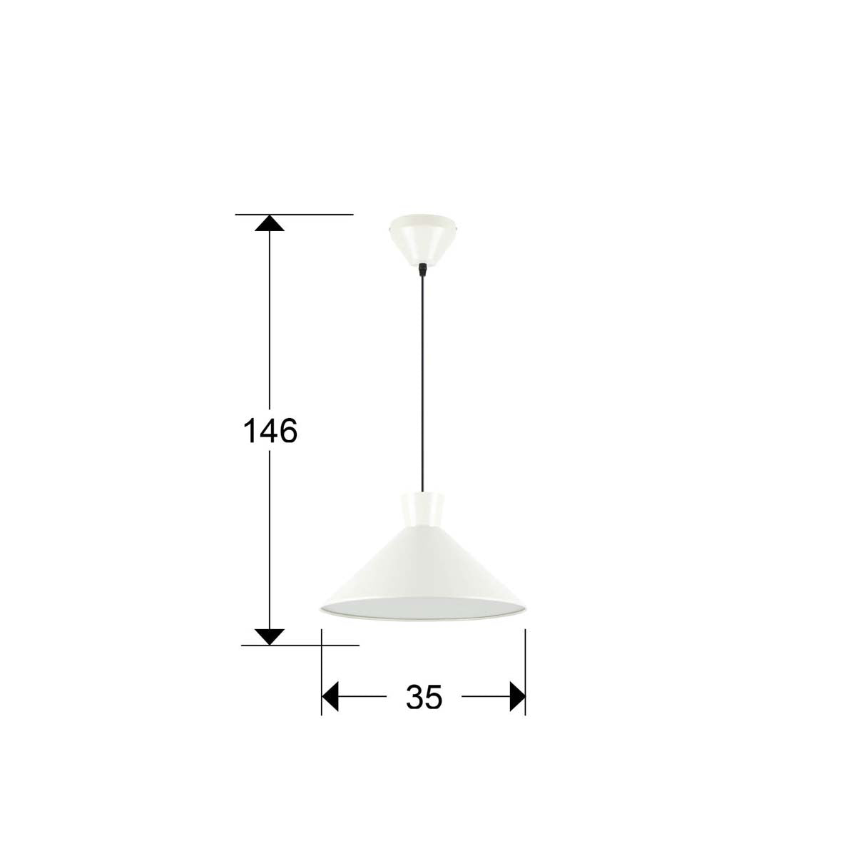 I3-CONO- LAMPĂ 1L. MAT PERLAT