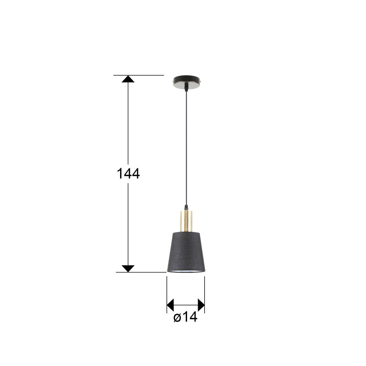 I3 - GISELA - LAMPĂ 1L NEGRU-ALAMĂ