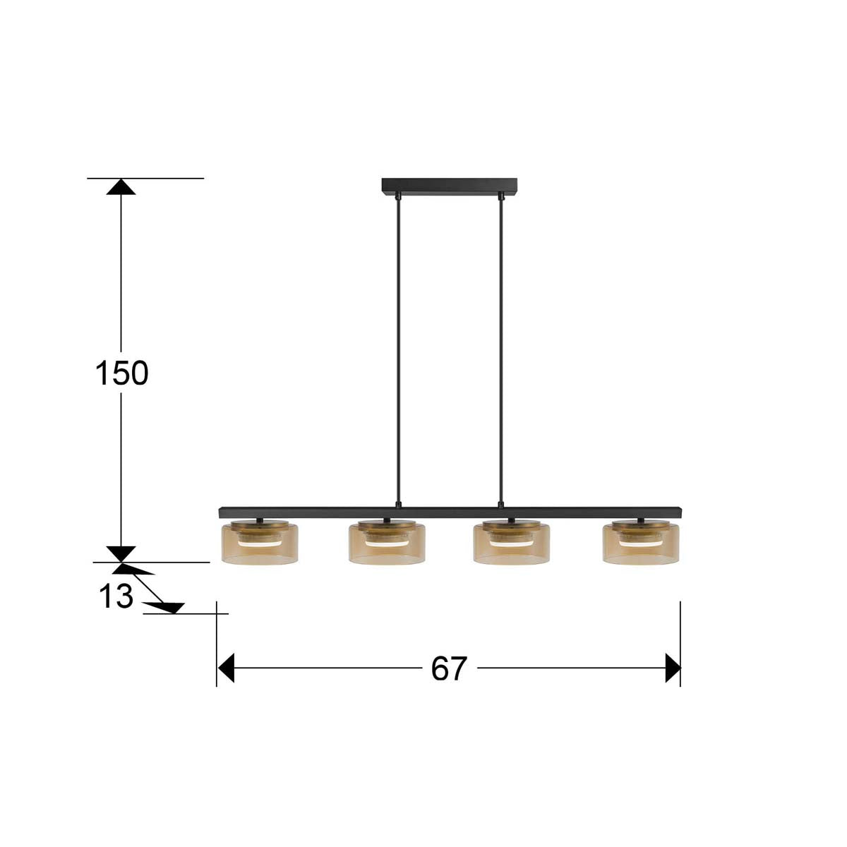 I3 - OLAIA - LAMPĂ 4L NEGRU-CHIHHLIB