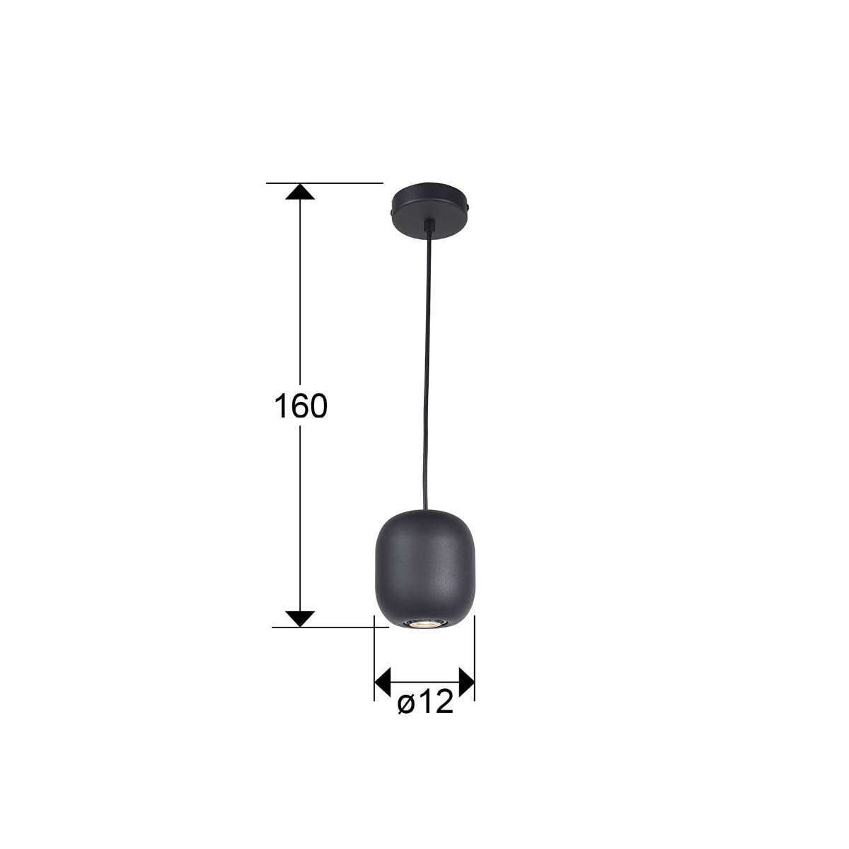I3 - NIMES - LAMPĂ 1L NEAGRĂ