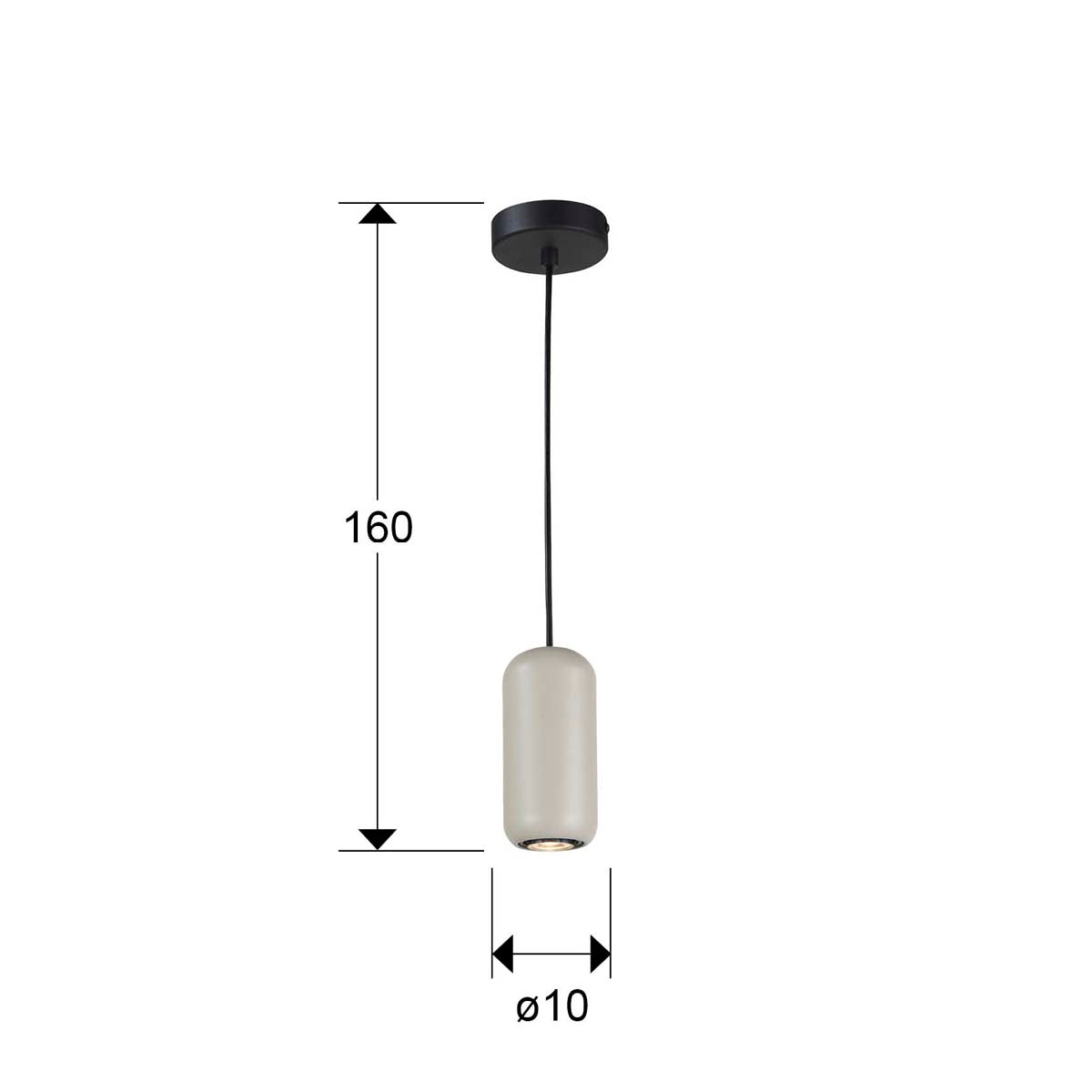 I3 - NIMES - LAMPĂ 1L NEGRU-GRI