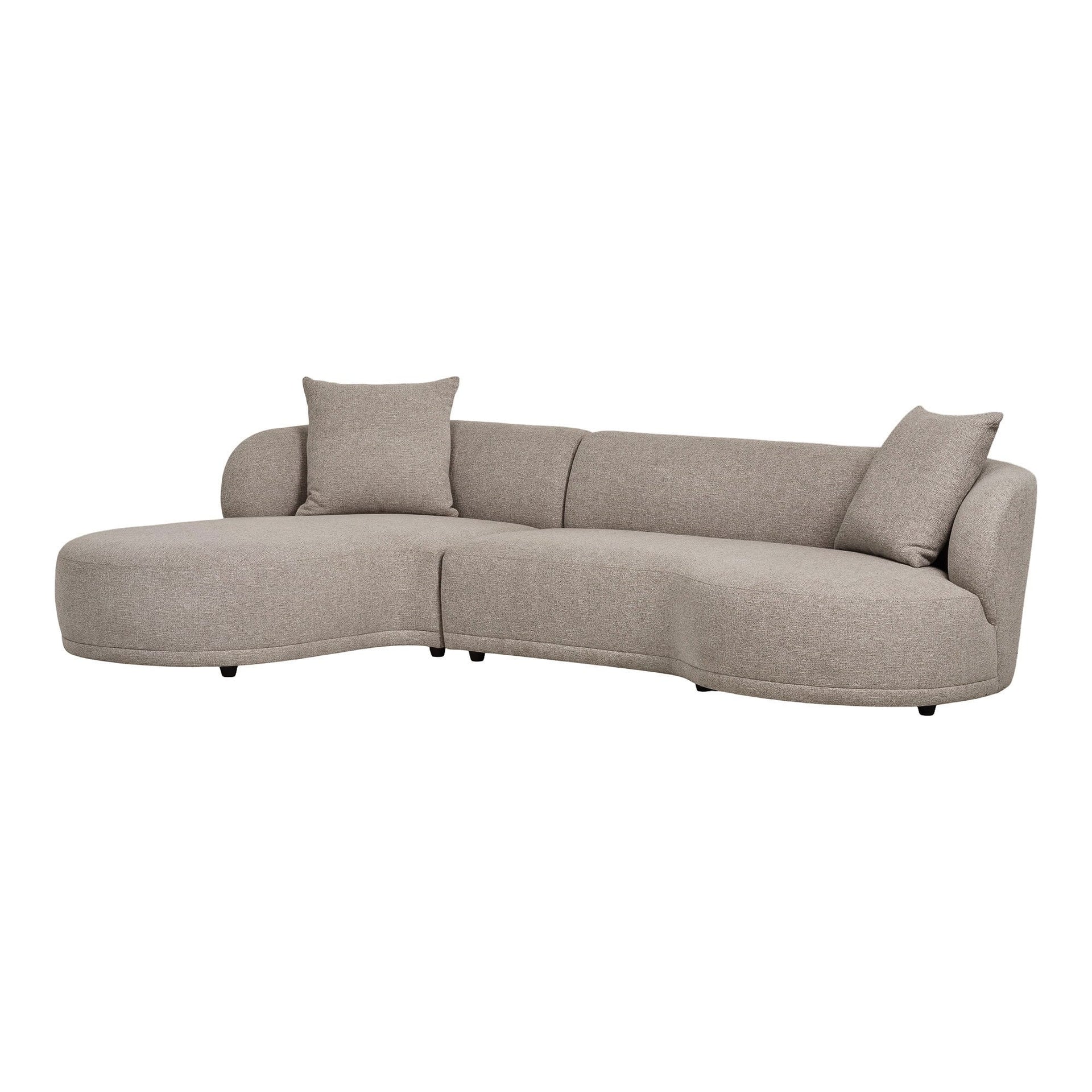 BROWN SOFA WITH 2 CUSHIONS