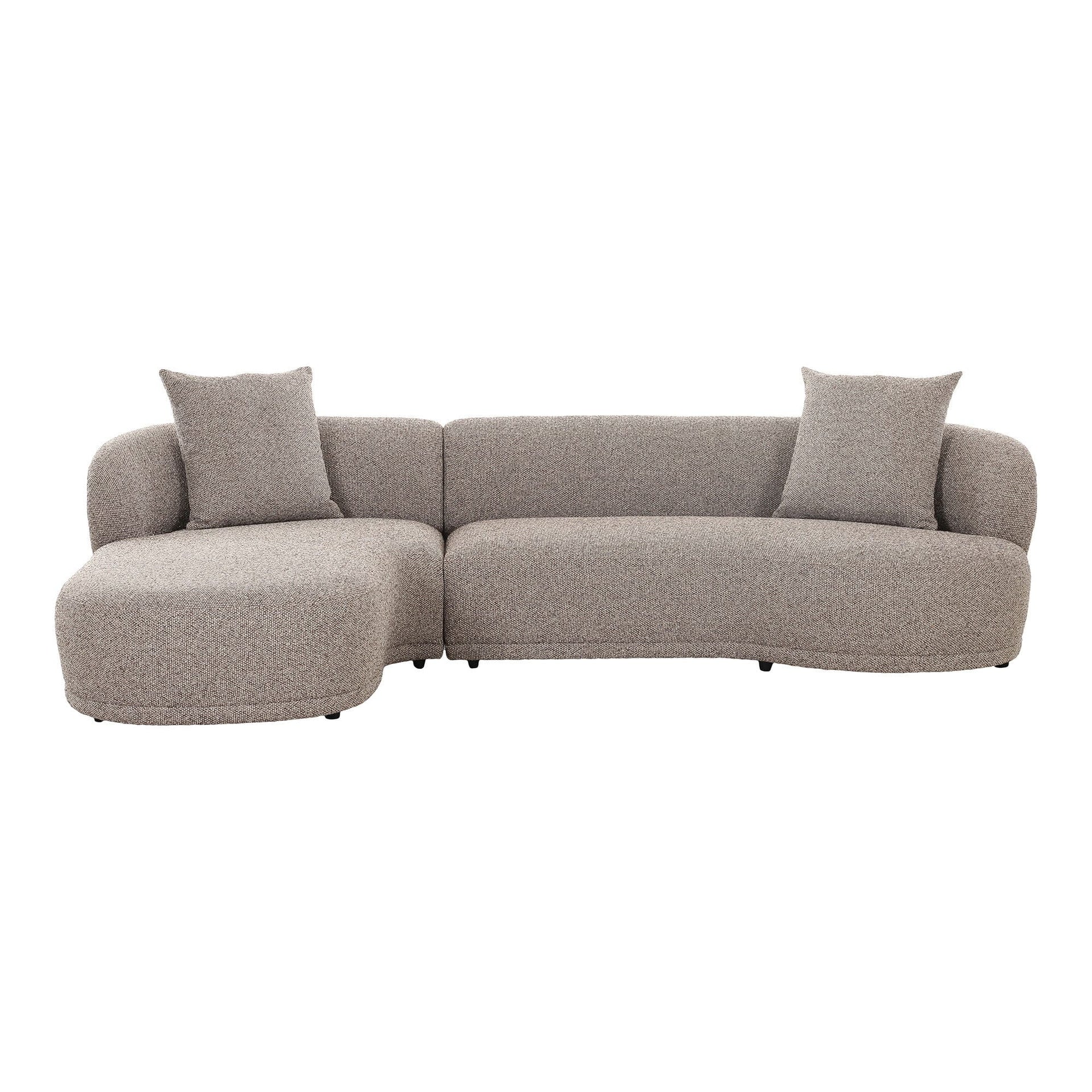 BROWN SOFA WITH 2 CUSHIONS