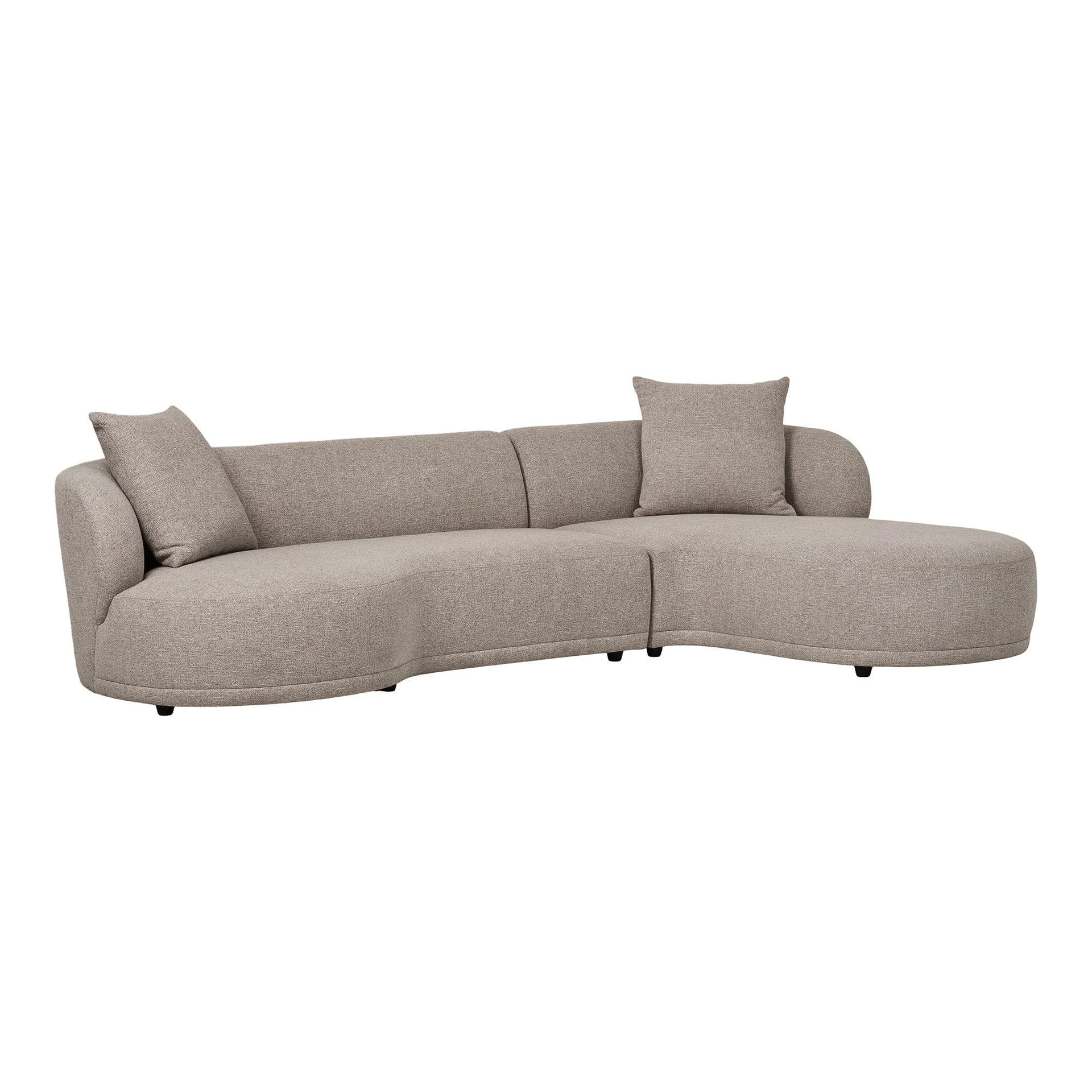 BROWN SOFA WITH 2 CUSHIONS