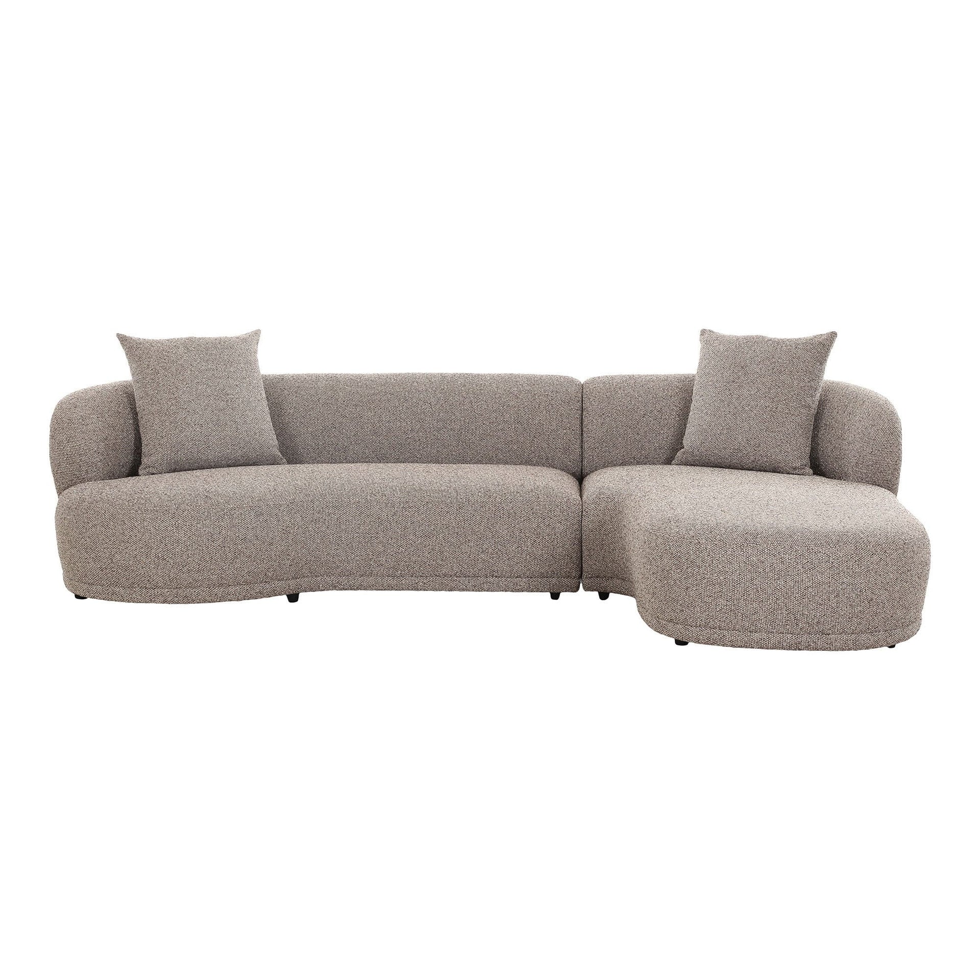 BROWN SOFA WITH 2 CUSHIONS
