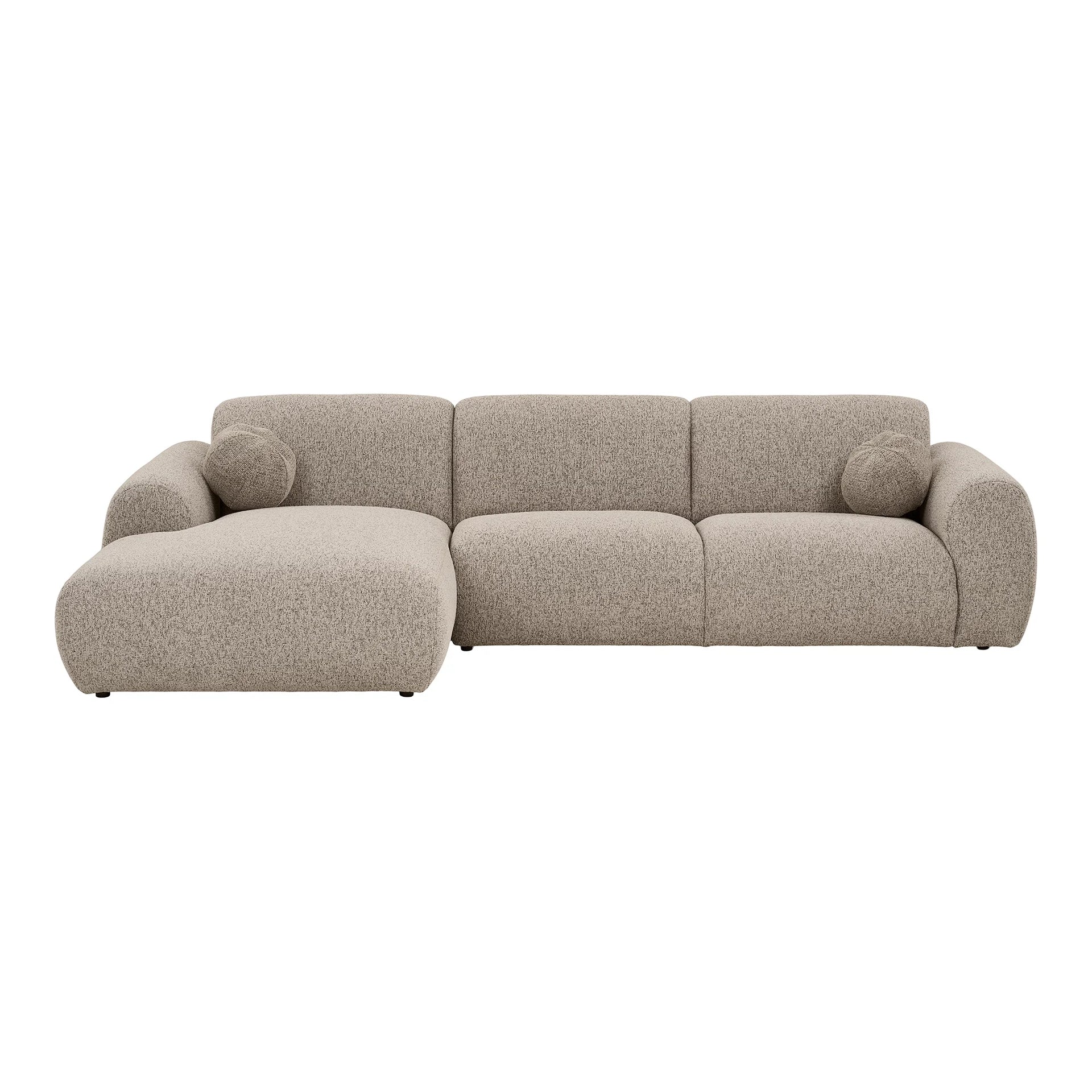 Canapeaua Clyde Lounge - placaj, poliester, spumă, plastic, metal - Stone Grey