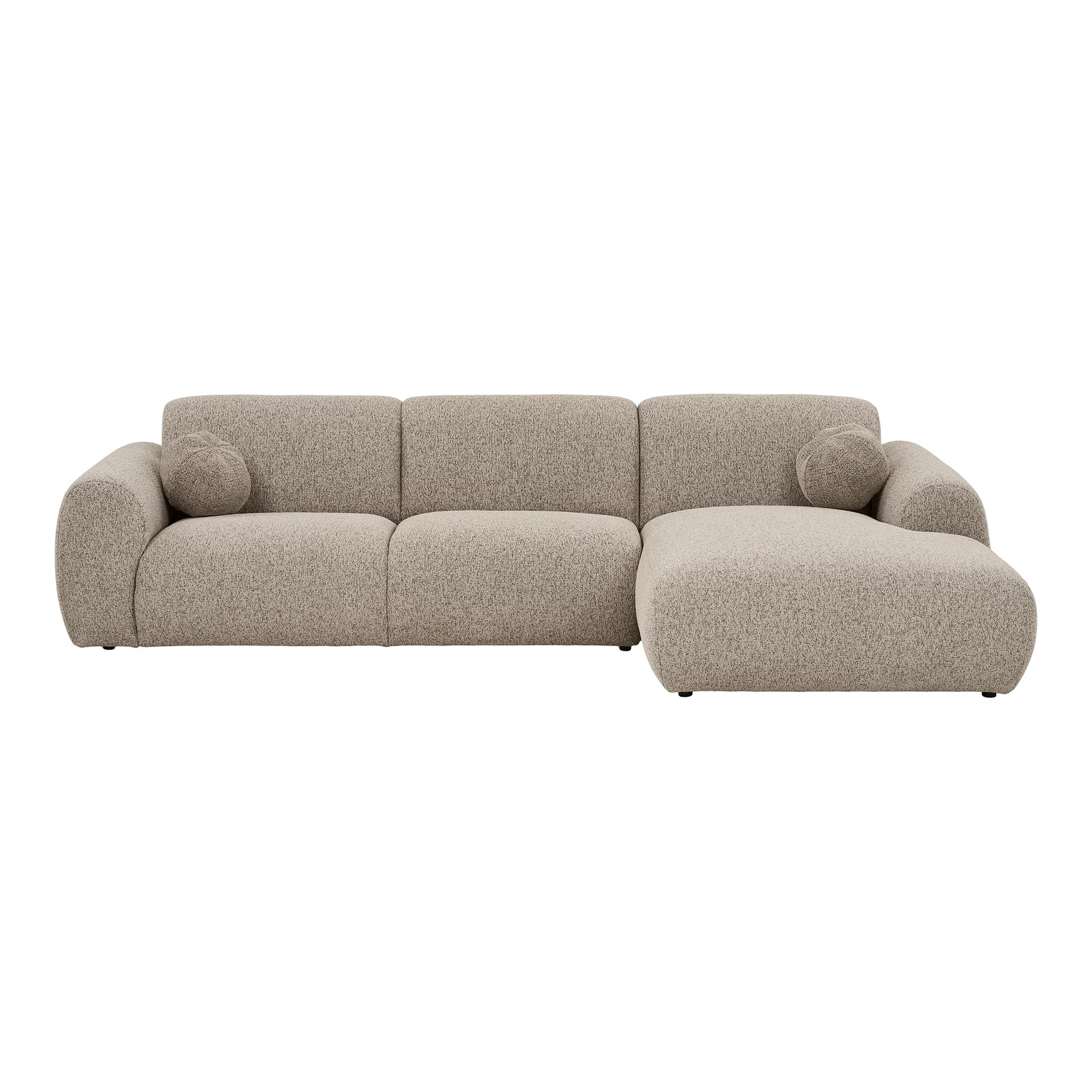 Canapeaua Clyde Lounge - placaj, poliester, spumă, plastic, metal - Stone Grey