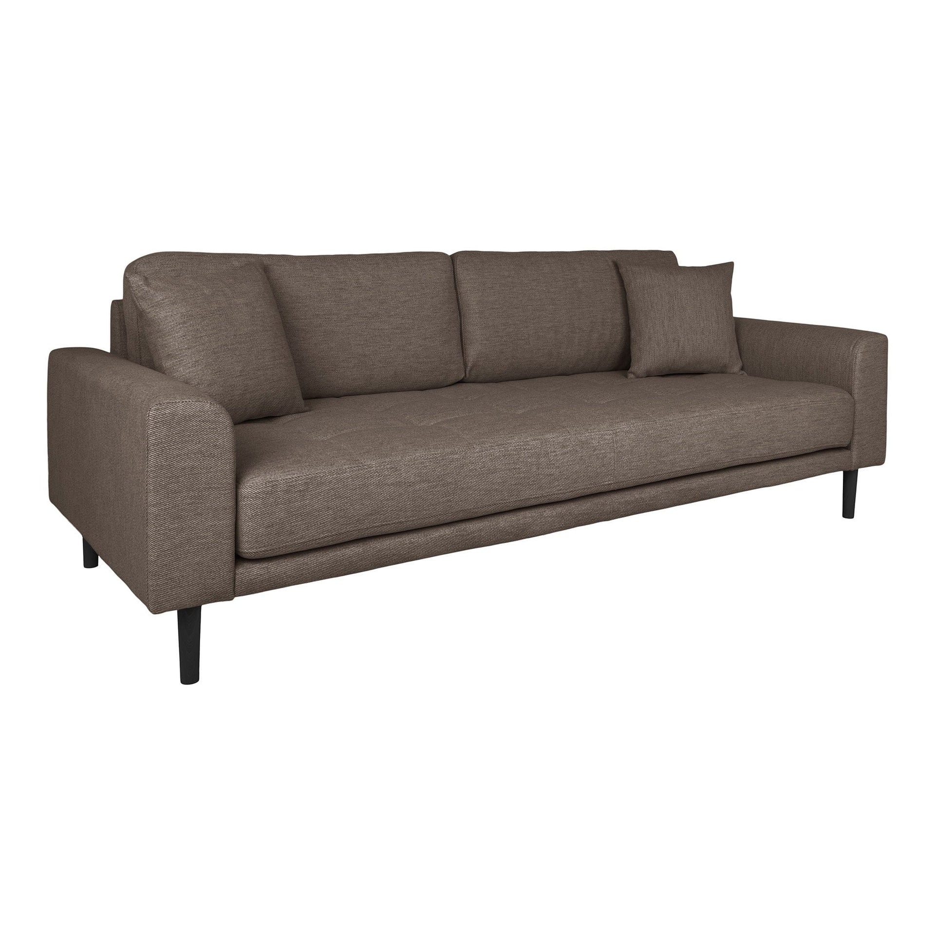 BROWN 3-SEATER SOFA