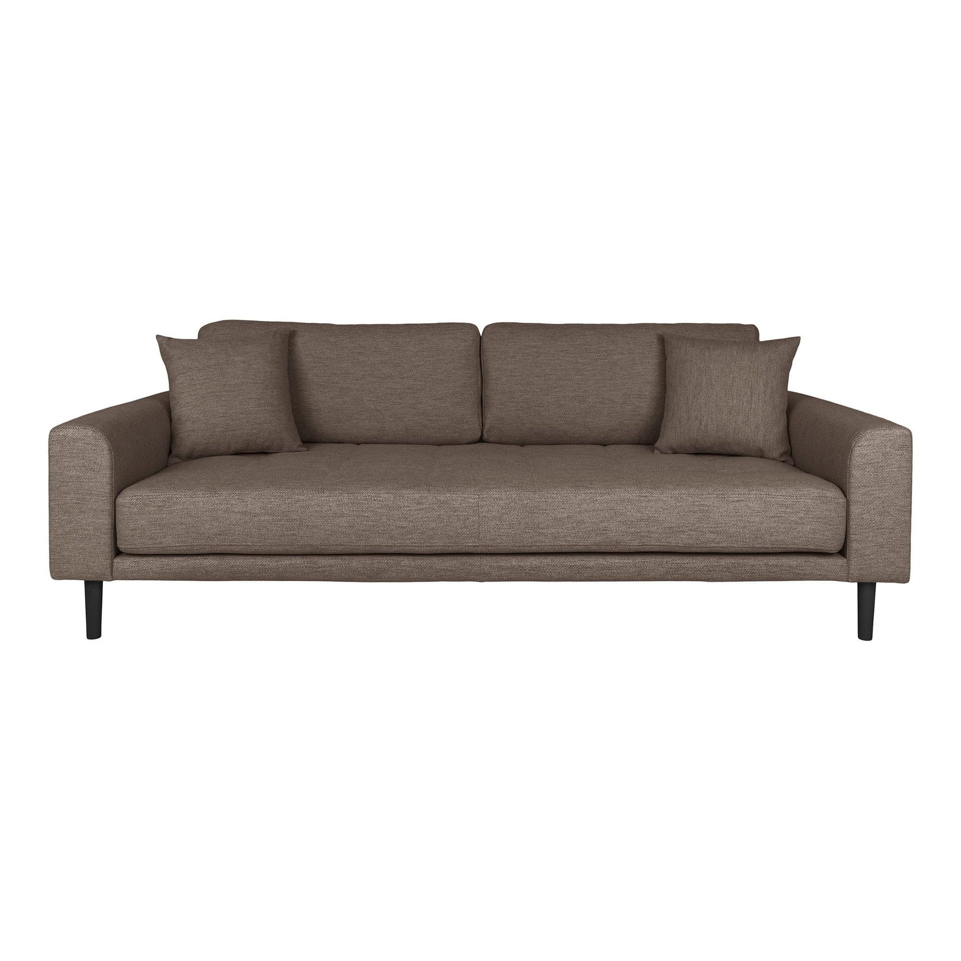 BROWN 3-SEATER SOFA
