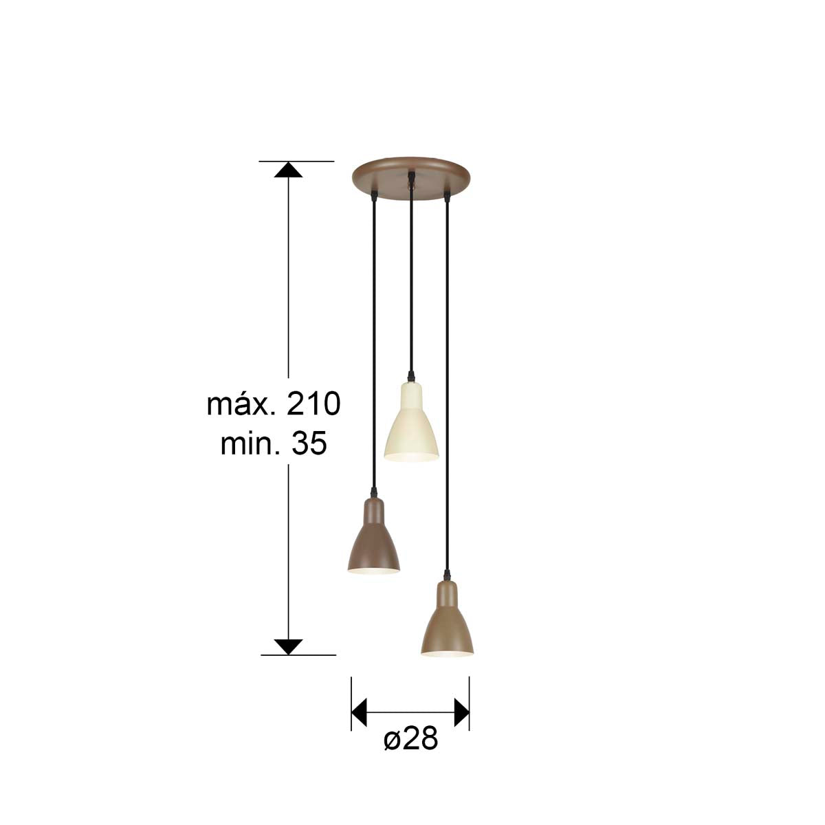 I3 - AFRA - LAMPĂ 3L - MARO/CREM