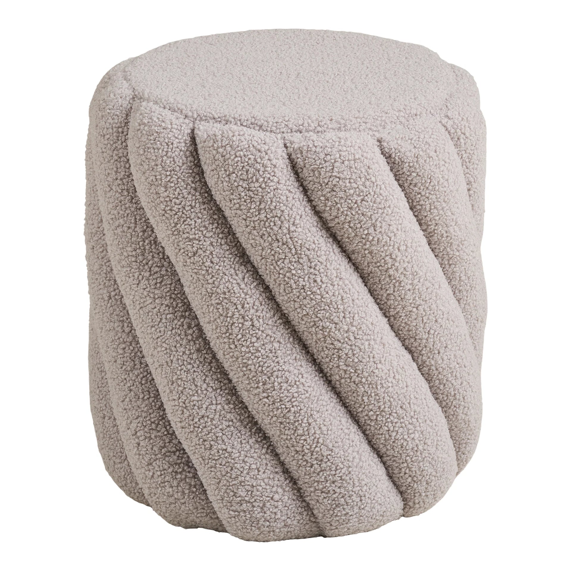Sana Pouf - MDF, lemn de pin, spumă, poliester - Gri