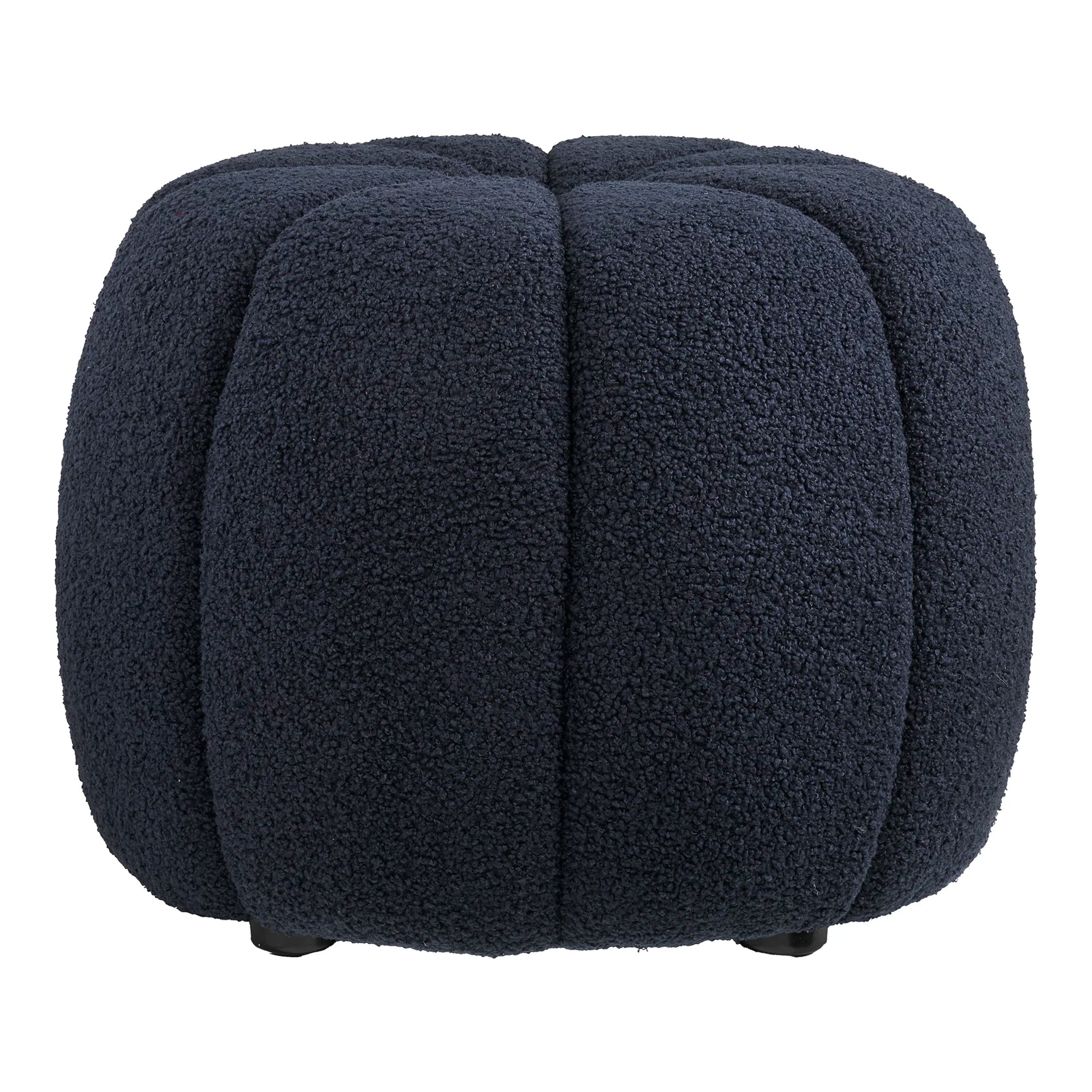 Paisley Pouf - Poliester, spumă, placaj - Navy