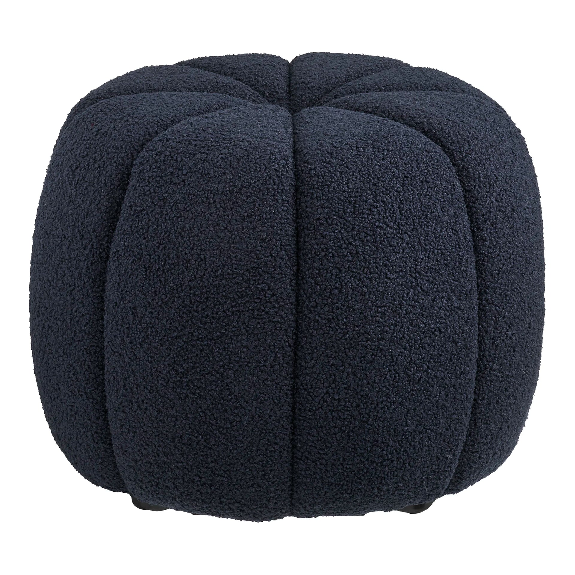 Paisley Pouf - Poliester, spumă, placaj - Navy