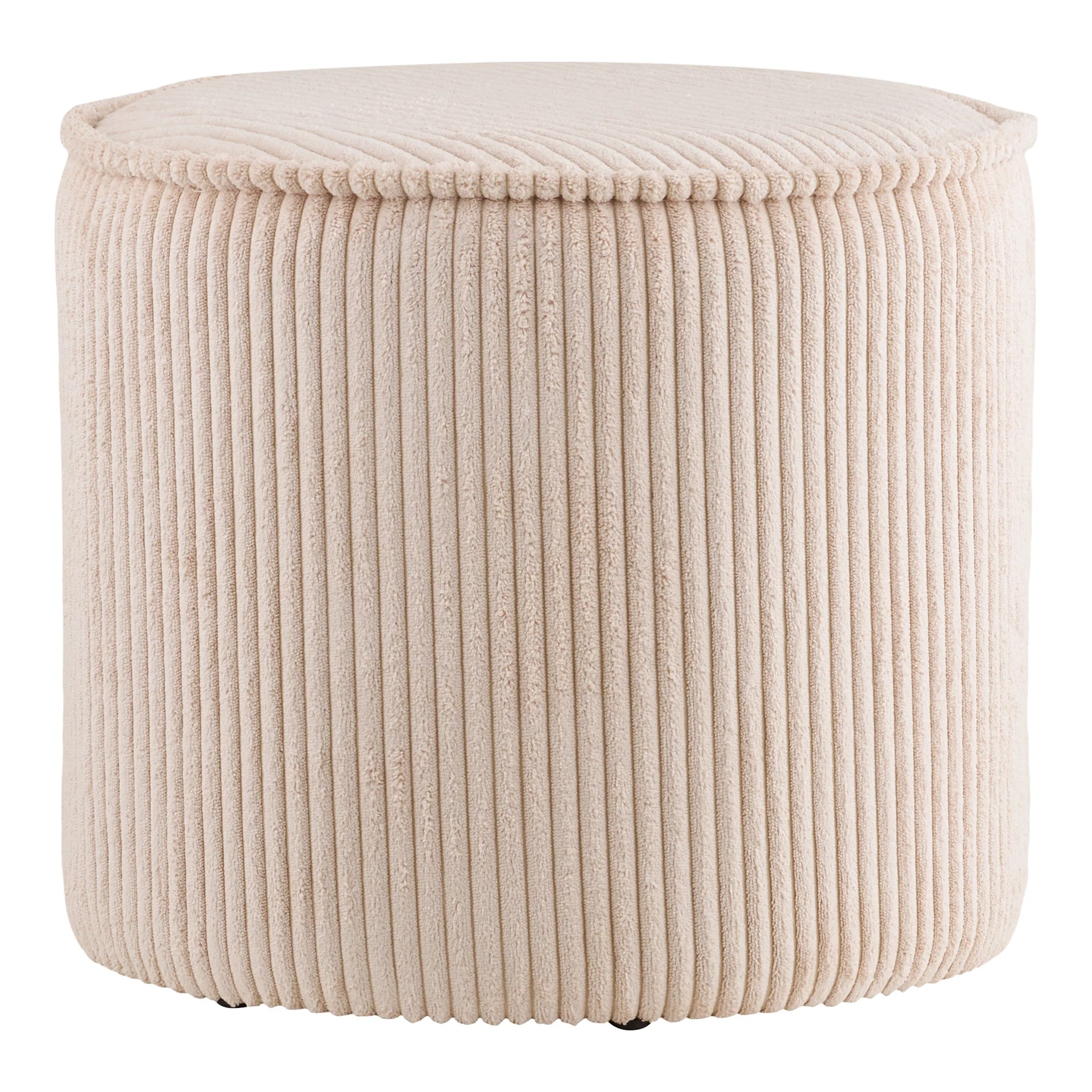 Taupo Pouf - Poliester, spumă, MDF - Beige