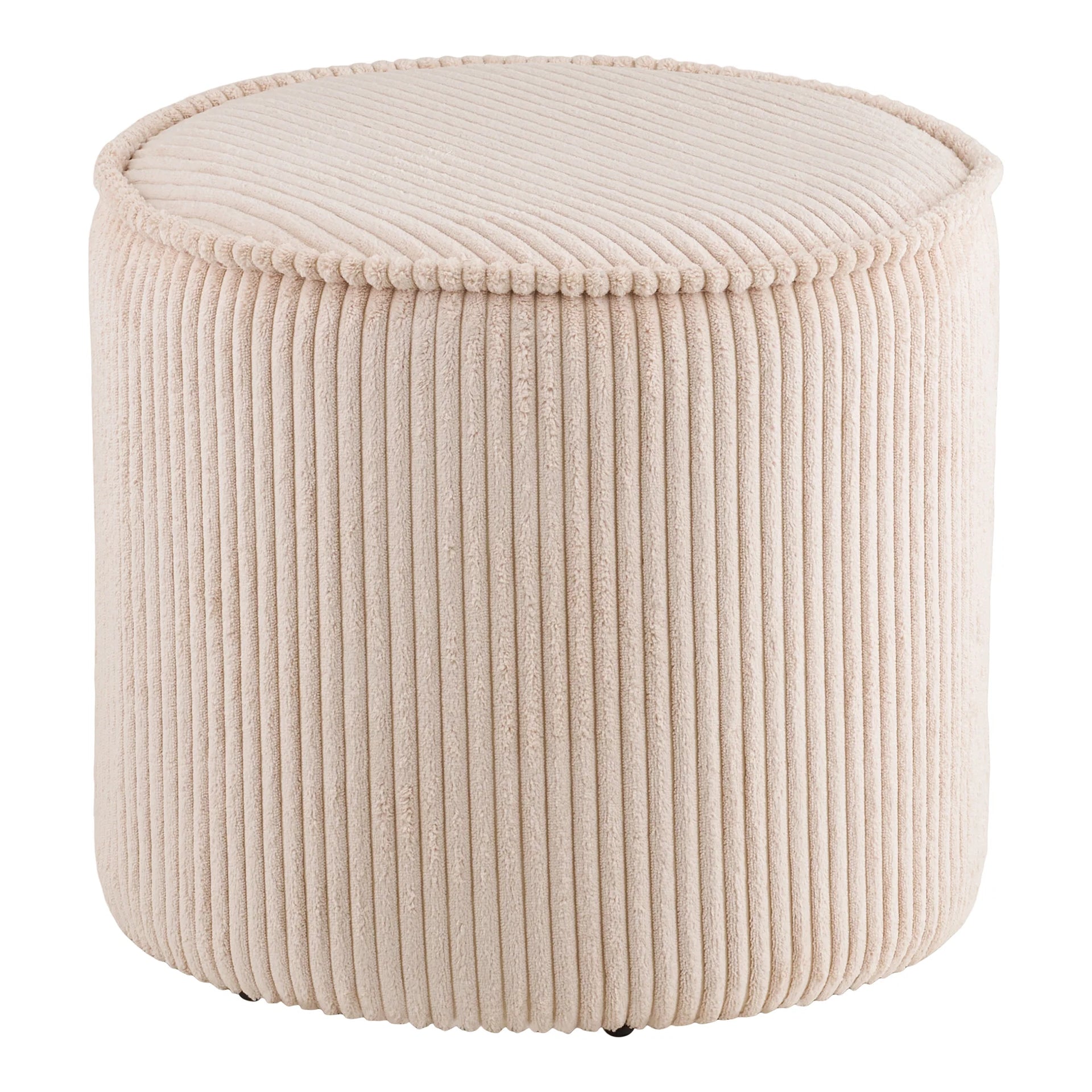 Taupo Pouf - Poliester, spumă, MDF - Beige