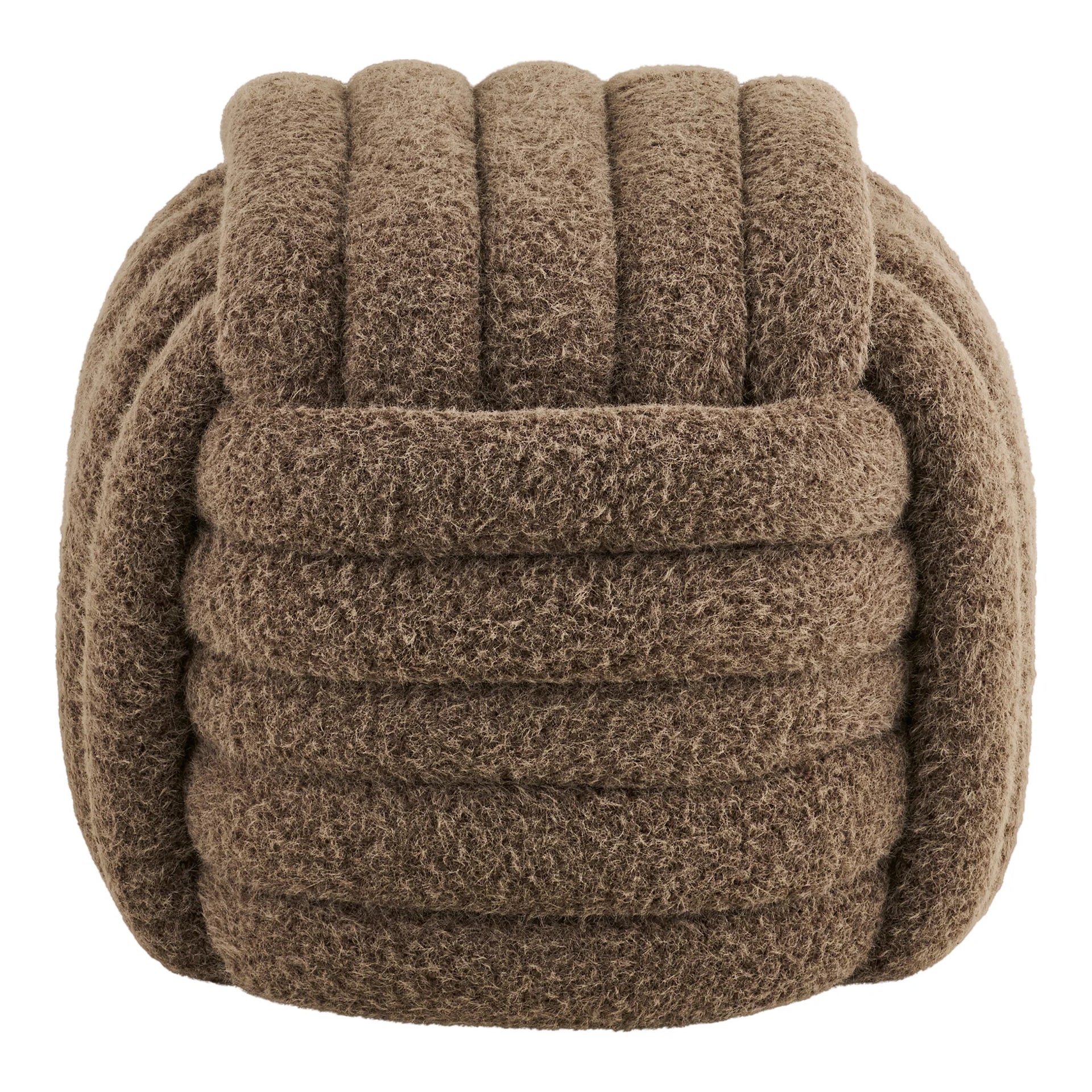 Napier Pouf - poliester, spumă, MDF - maro