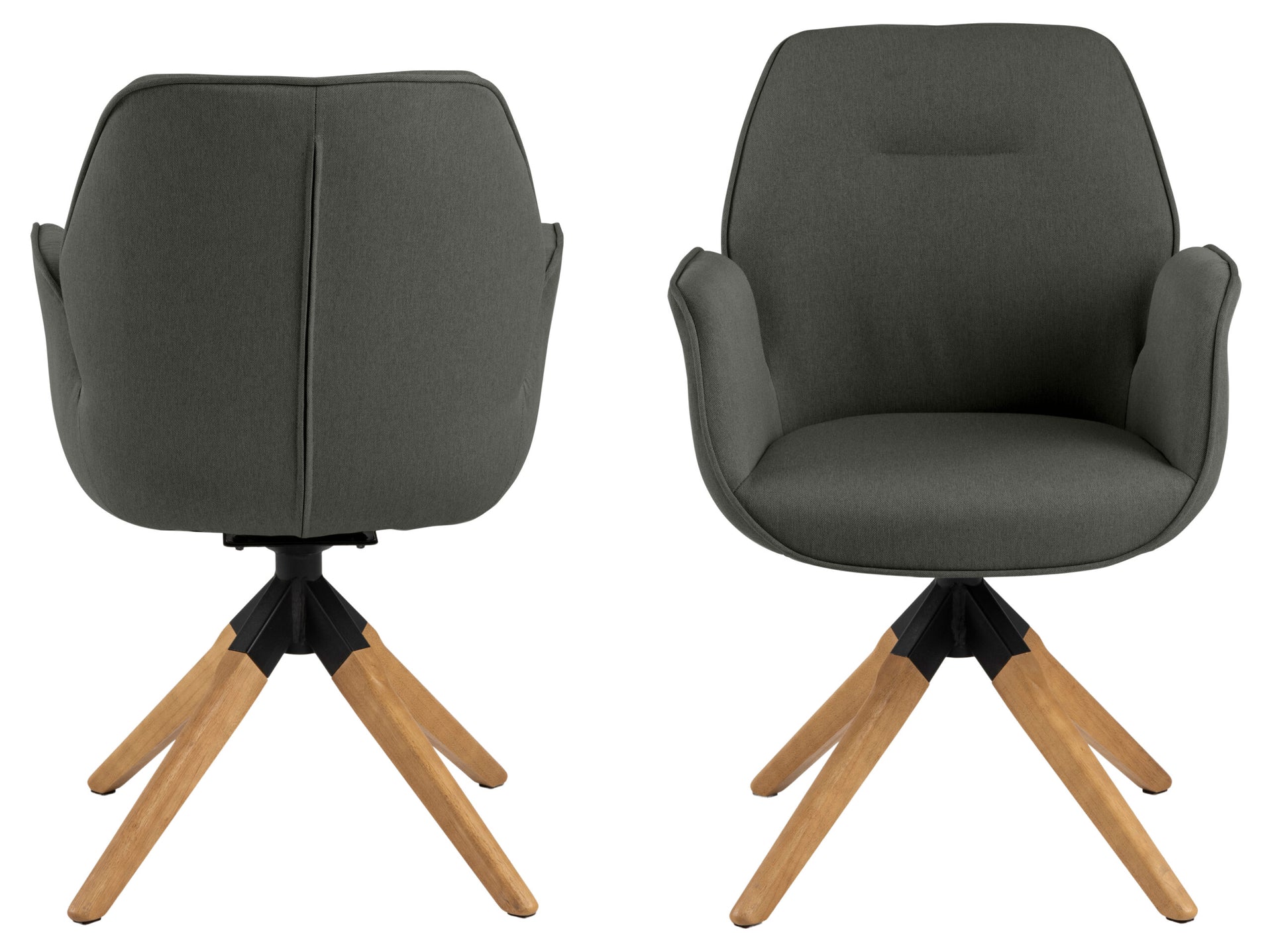 SCAUN DE DINING AURA CU COTIERĂ GRI ÎNCHIS