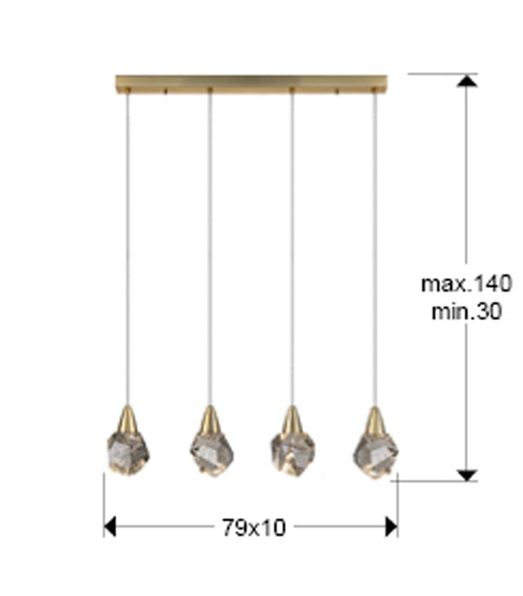 LAMPĂ ACVARIU 4L, AUR MAT