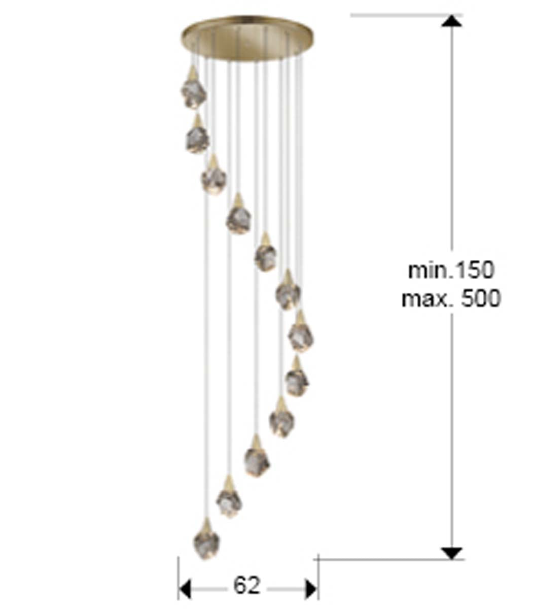 LAMPĂ ACVARIU 12L, AUR MAT