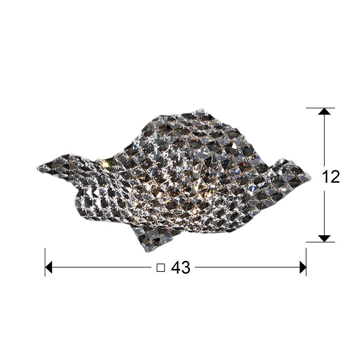 LAMPĂ DE TAVAN MICĂ DIN SATEN 4L.