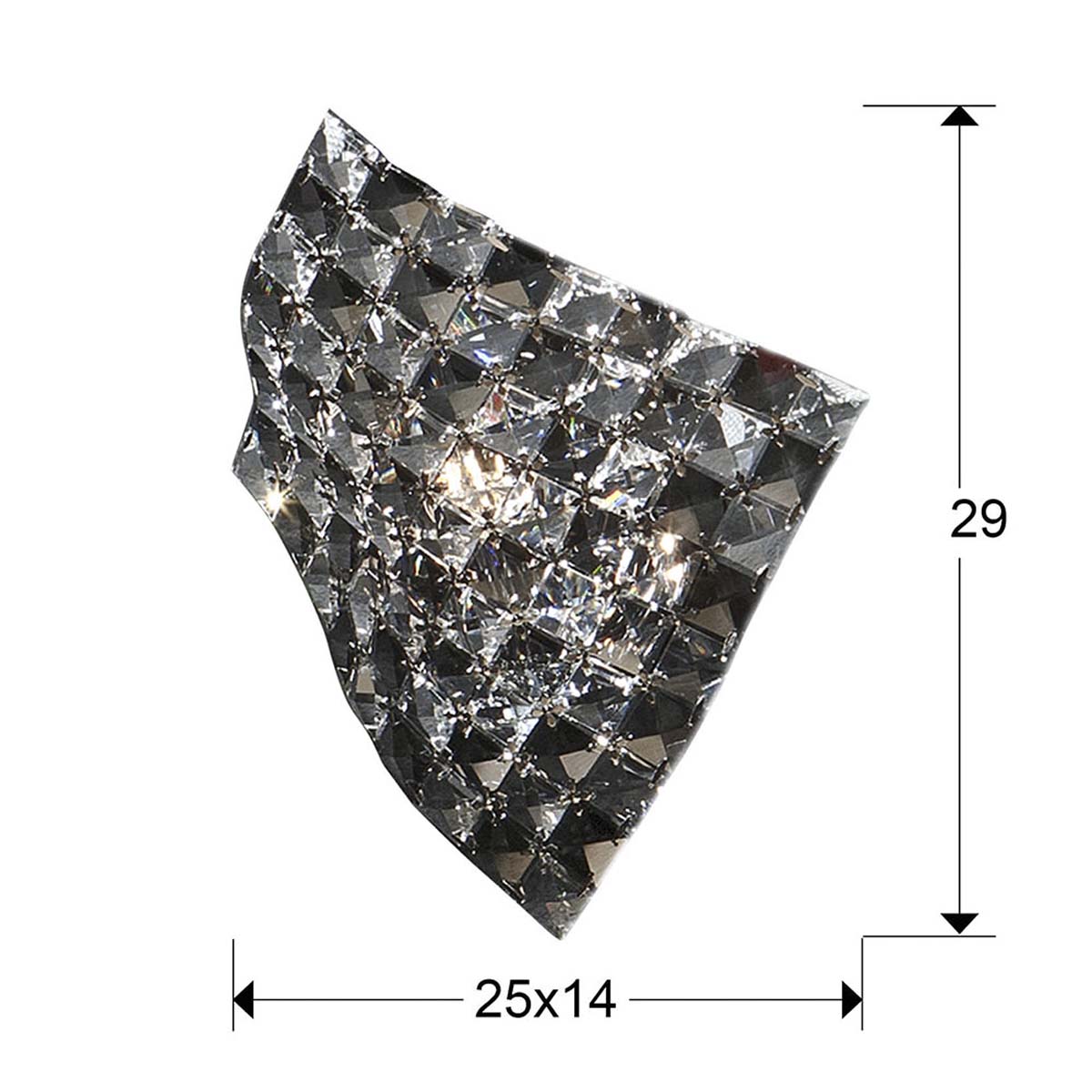 LAMPĂ DE APLICĂ DIN SATEN 1L.