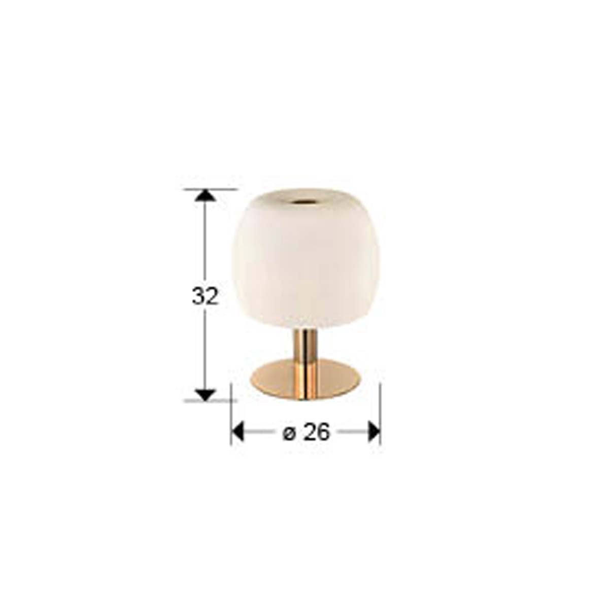 LAMPĂ DE MASĂ BALON AUR/OPAL