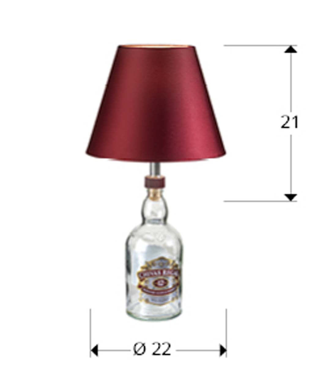 KIT STICLĂ - LAMPĂ DE MASĂ ABAJOARE GRANAT