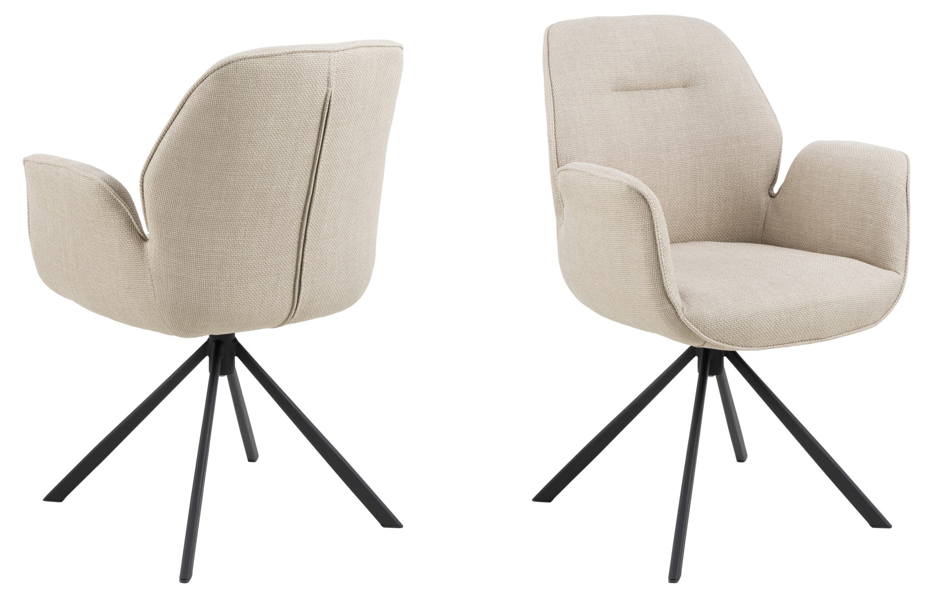 SCAUN DE DINING AURA CU COTIERĂ BEJ