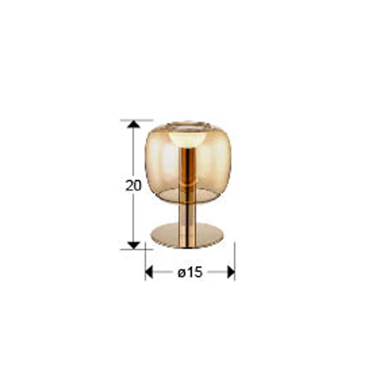 Lampă de masă ICON aurie/chihlimbar