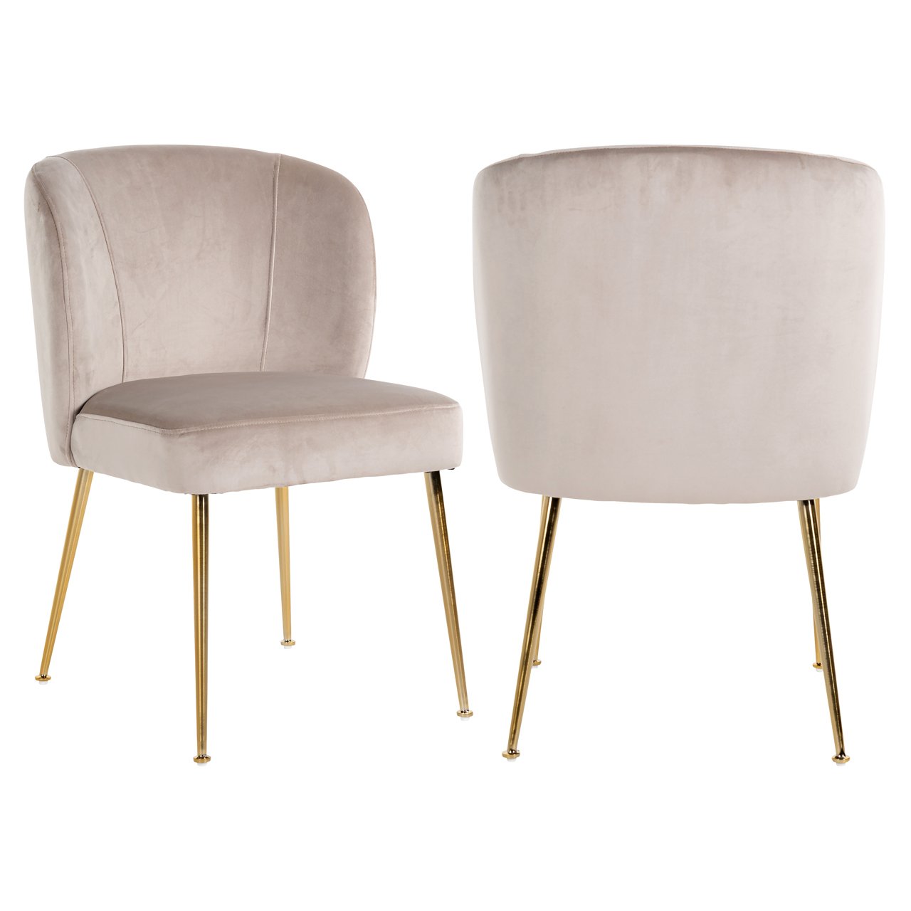 Scaun Dining Cannon – Catifea Khaki Elegant