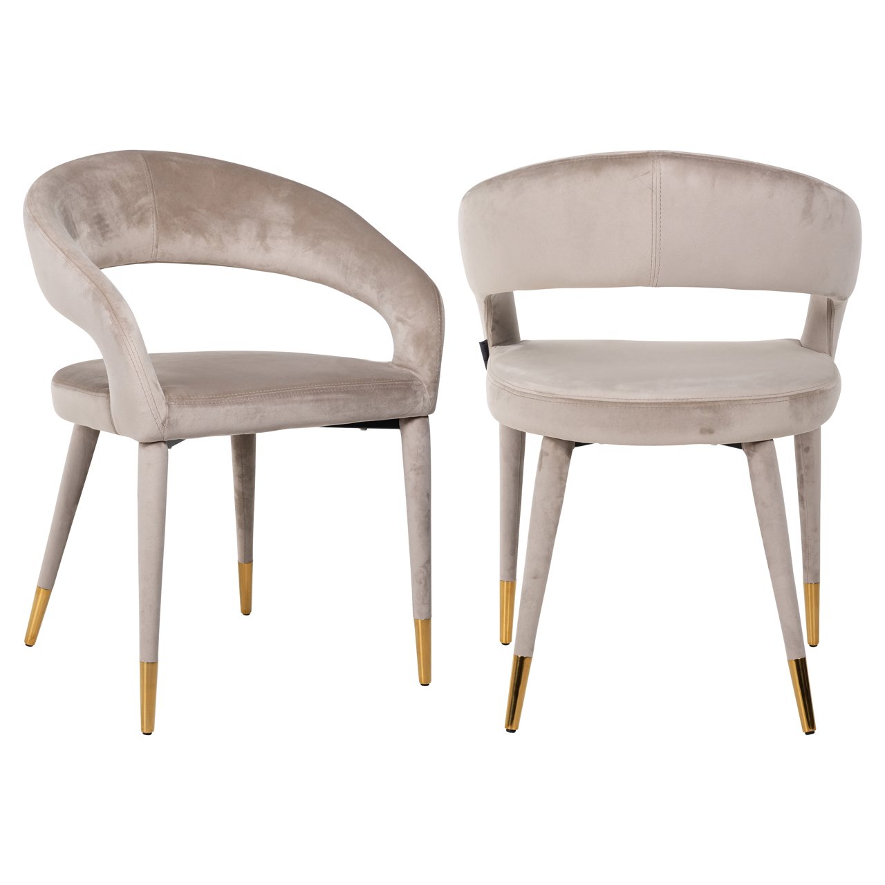Scaun Dining Gia Khaki Velvet Ignifug – Eleganță și Confort Modern