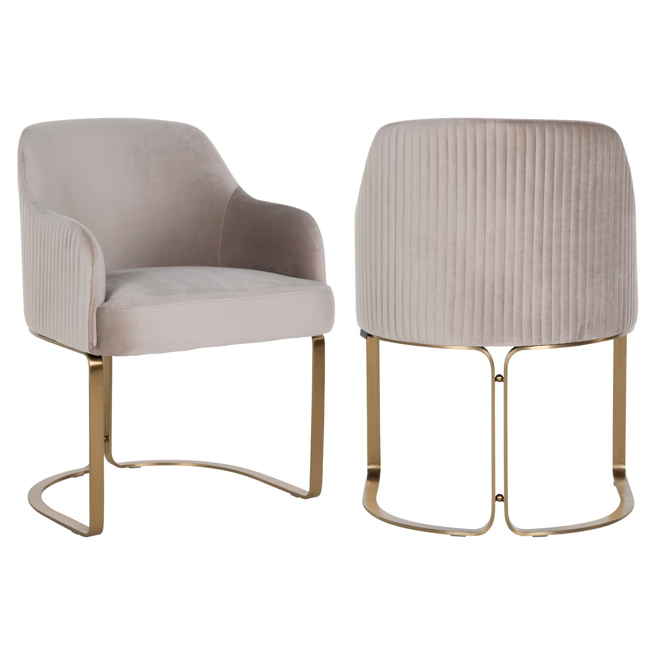 Dining Chair Hadley Khaki Velvet Fire Retardant – Scaun Elegant și Sigur