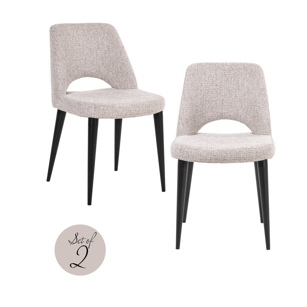 Set 2 Scaune Tabitha Natural Fancy Fire Retardant