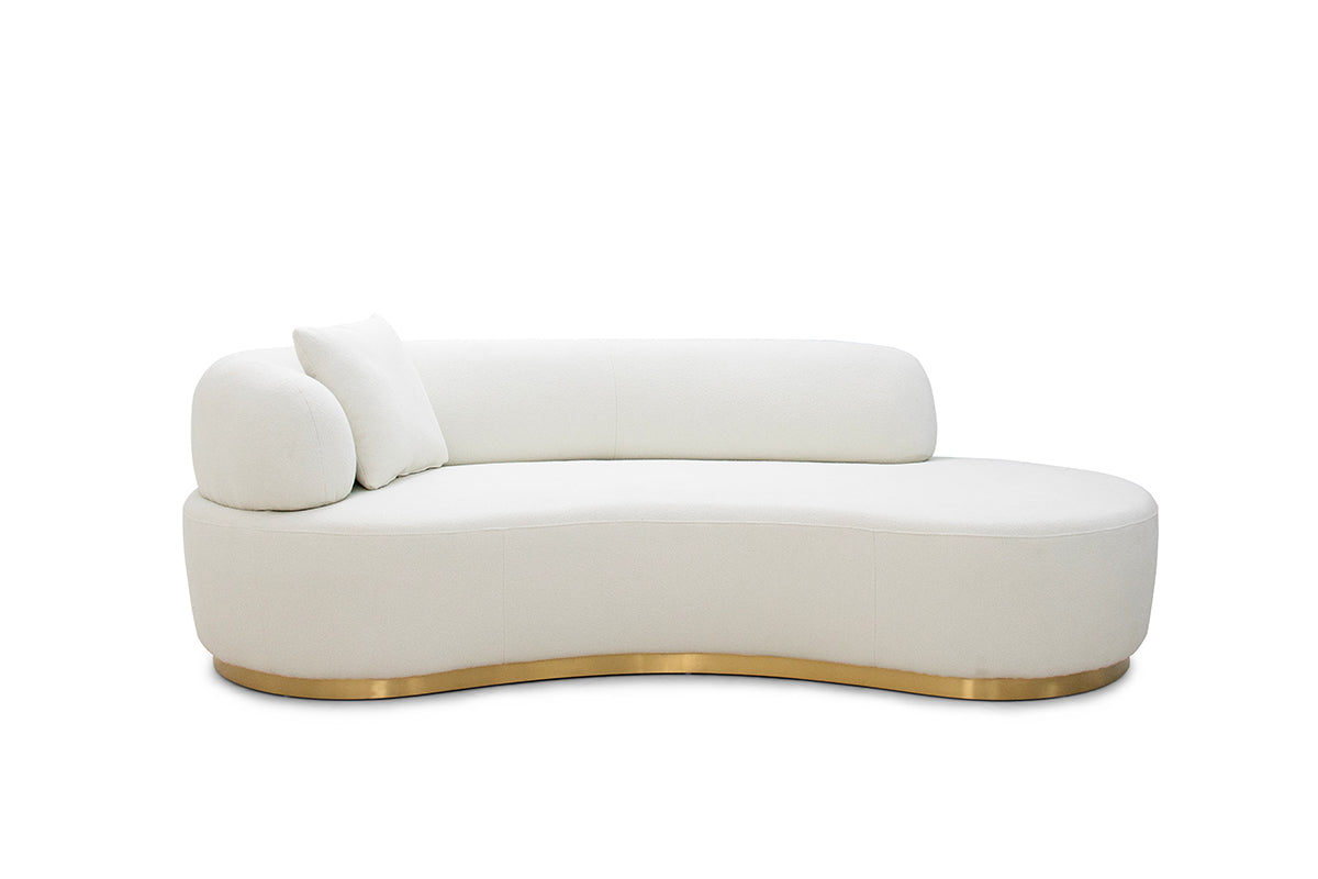 Tavolino angolare SERENE con base in metallo