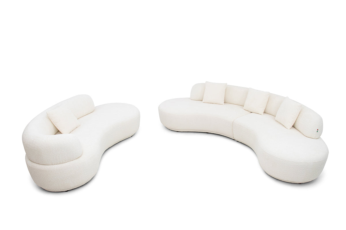 Divano angolare SERENE con base imbottita