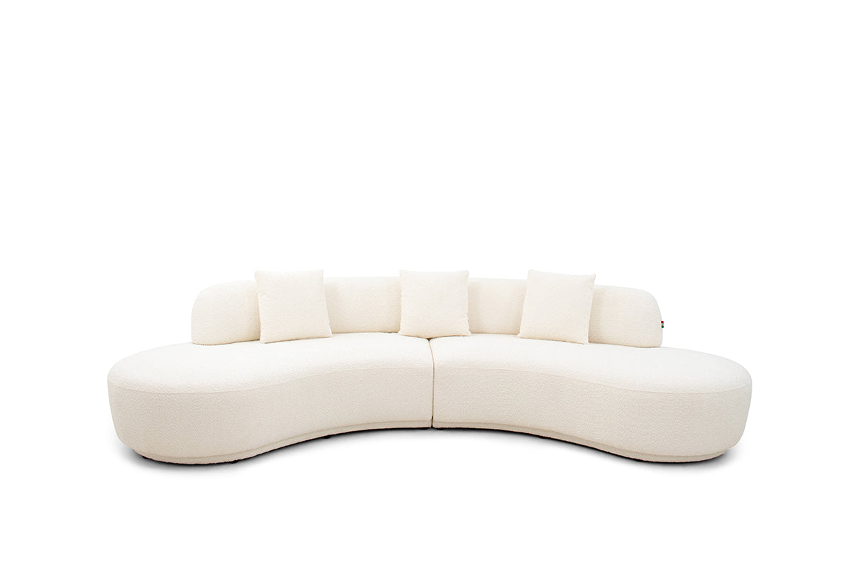 Divano angolare SERENE con base imbottita