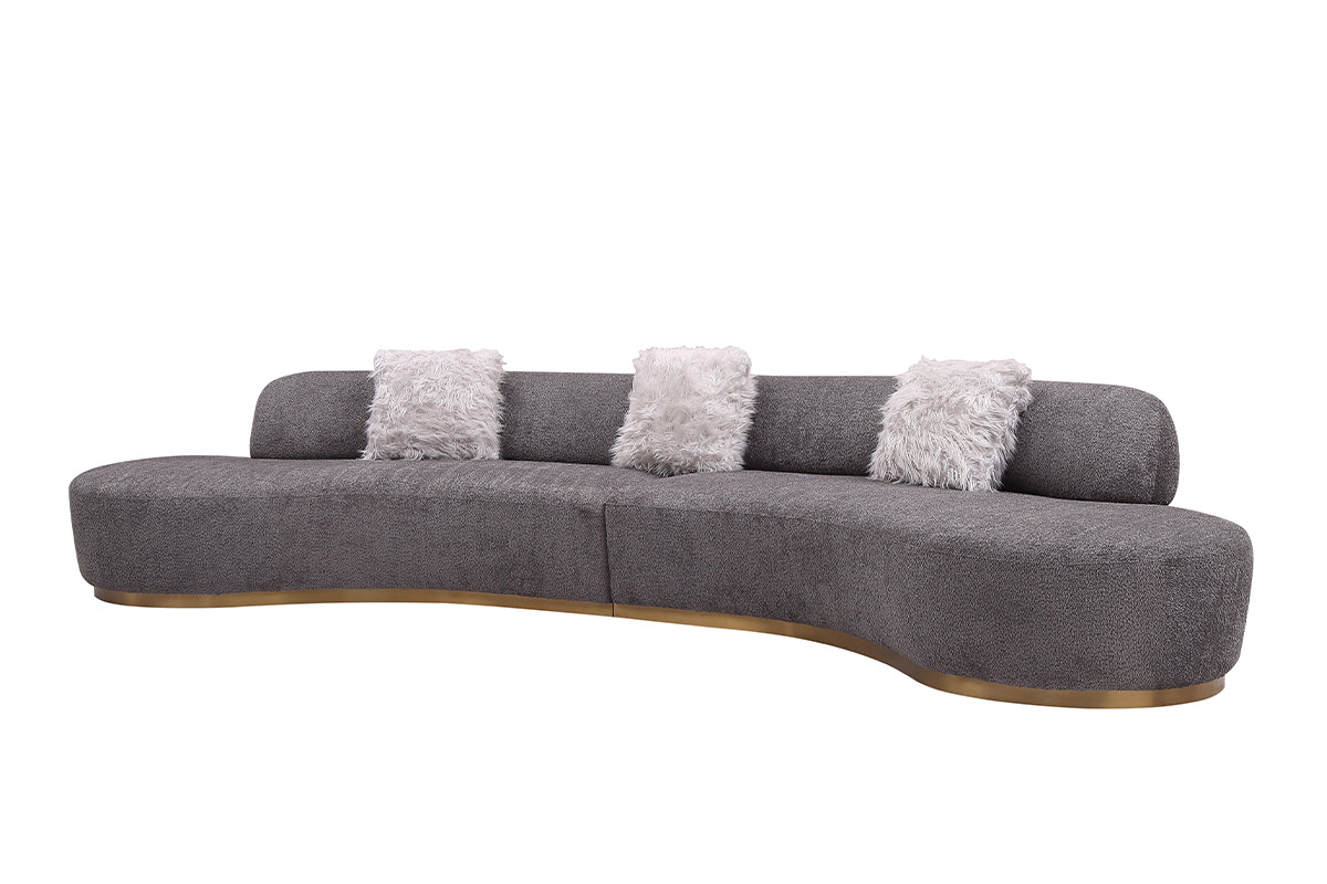 ARIA corner table with metal base