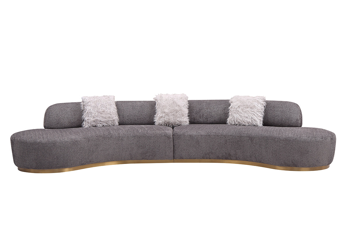 ARIA corner table with metal base
