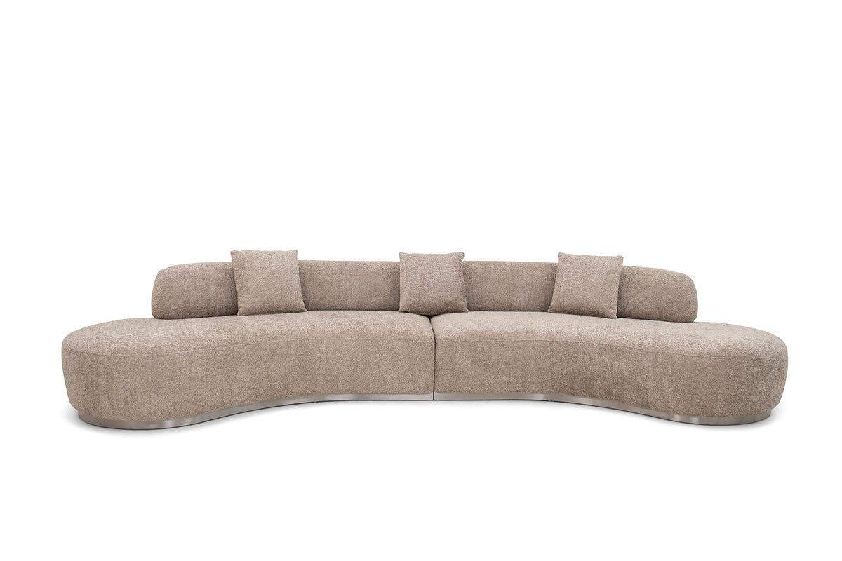 ARIA corner sofa with upholstered base