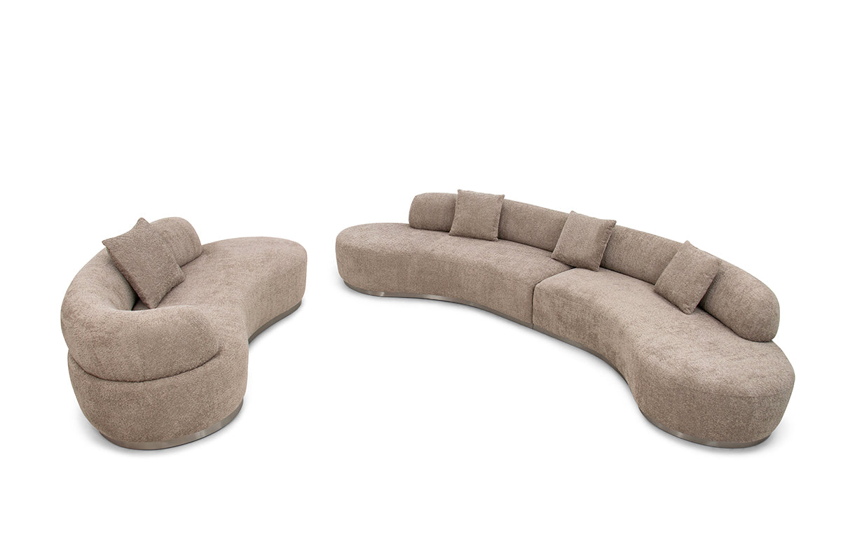ARIA corner sofa with upholstered base